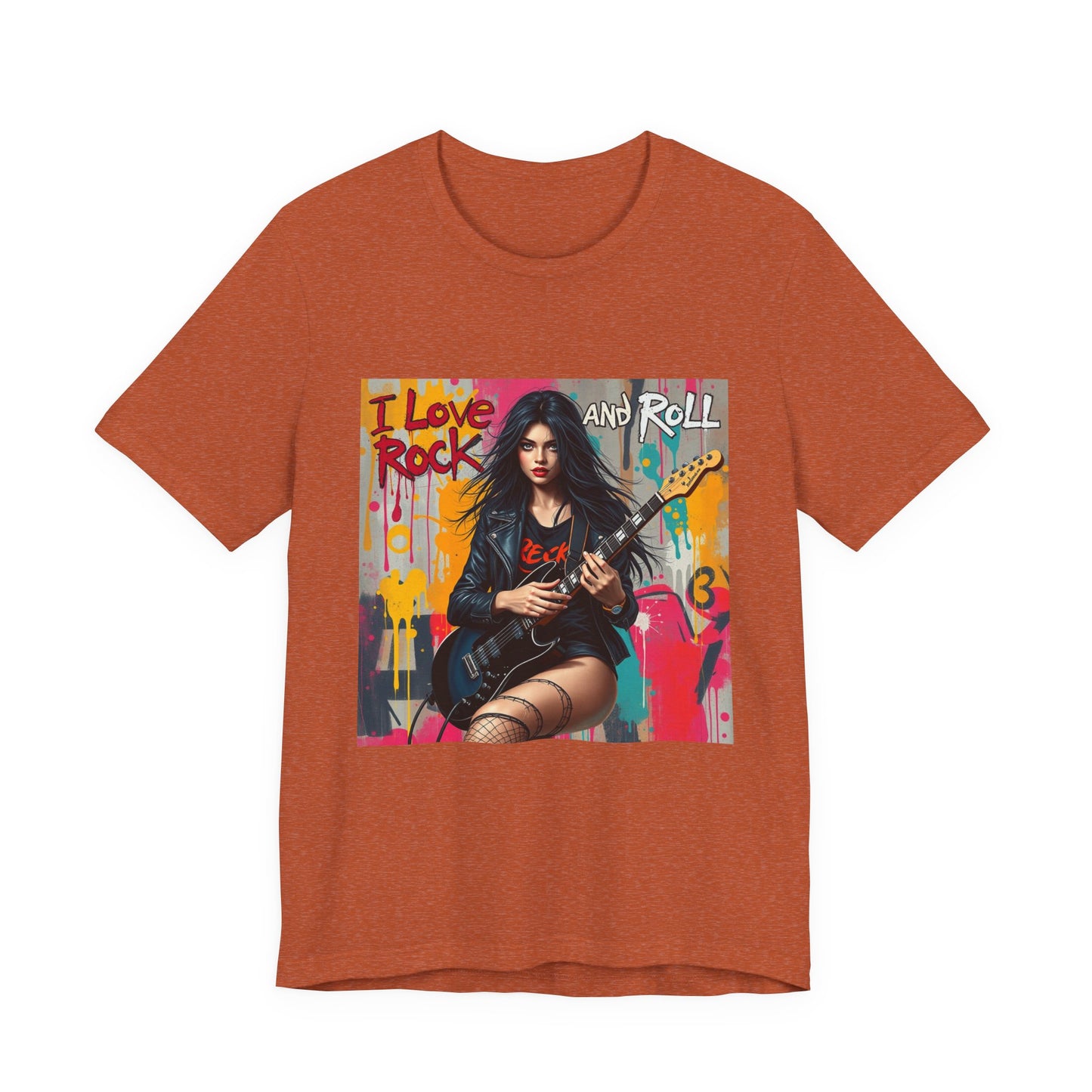 I Love Rock and Roll Abstract T-Shirt 1