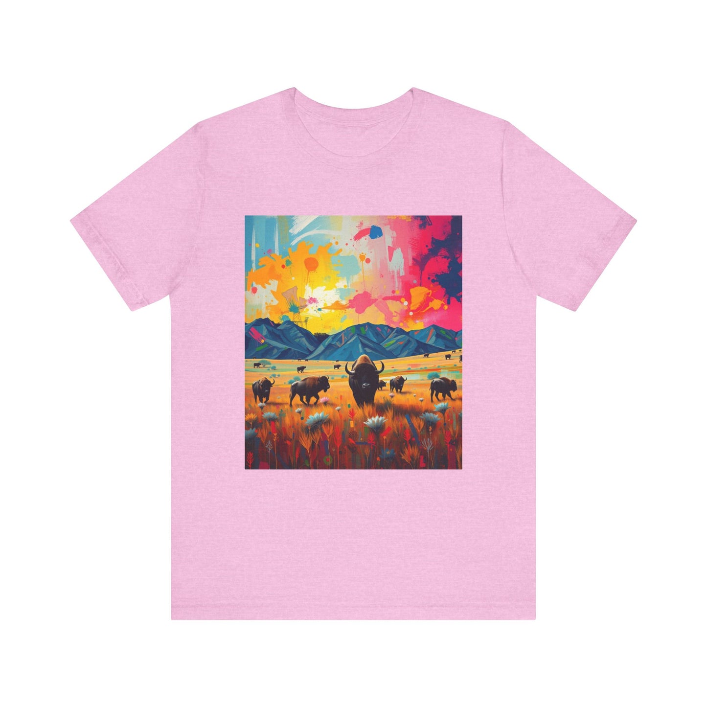 Southwest Abstract Buffalo Tee Shirt 1