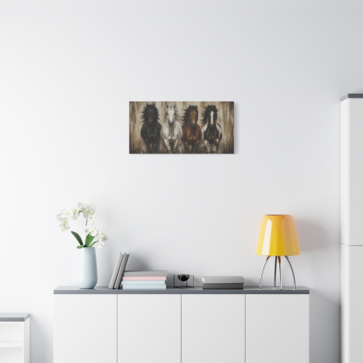 Running Horses Matte Canvas Wall Art — Stretched 1.25"