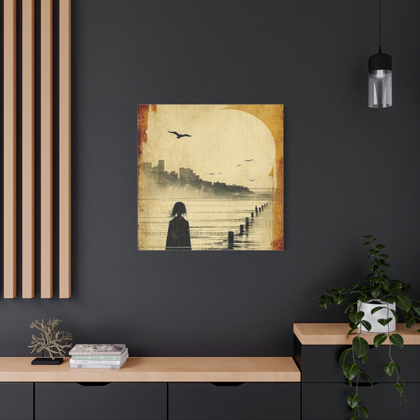 Yellow Water View Abstract Art