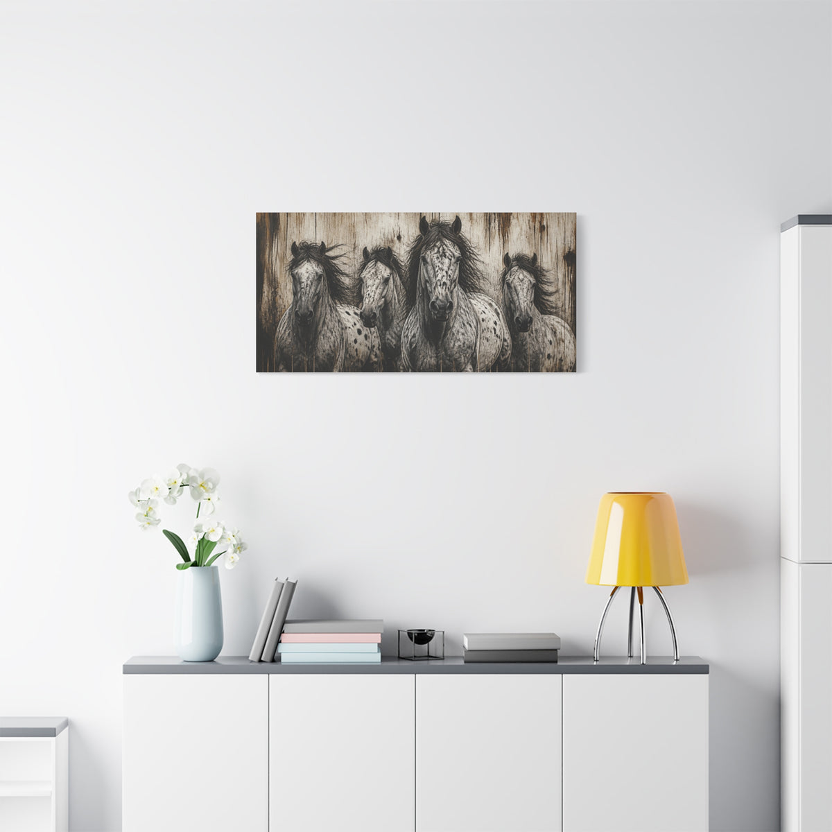 Appaloosa Horses Matte Canvas Wall Art — Stretched 1.25"