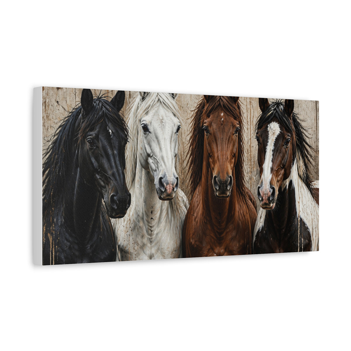 Horses Matte Canvas Wall Art — Stretched 1.25"