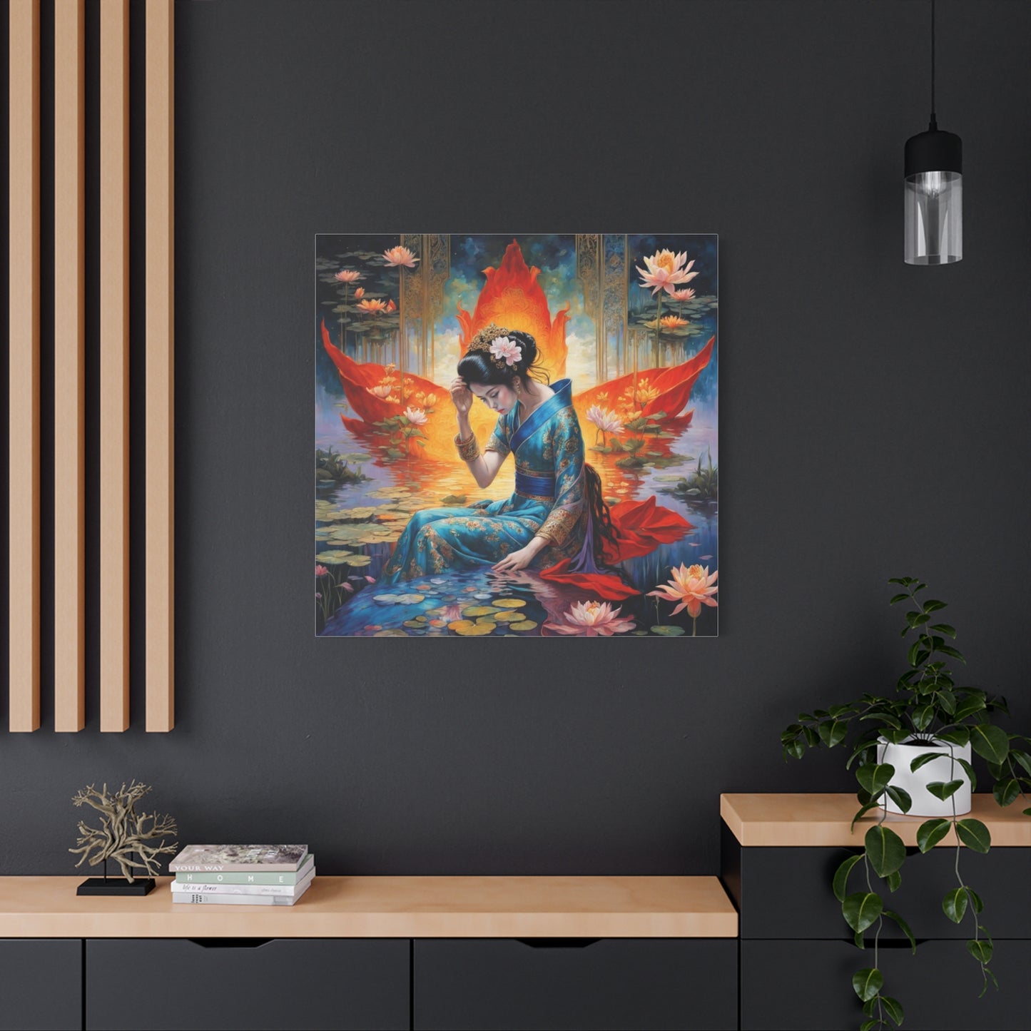 Lady in the Water Asian Abstract Art