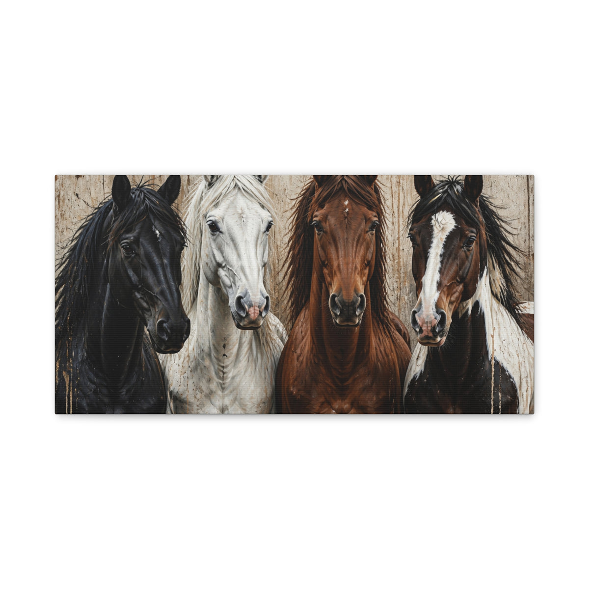Horses Matte Canvas Wall Art — Stretched 1.25"