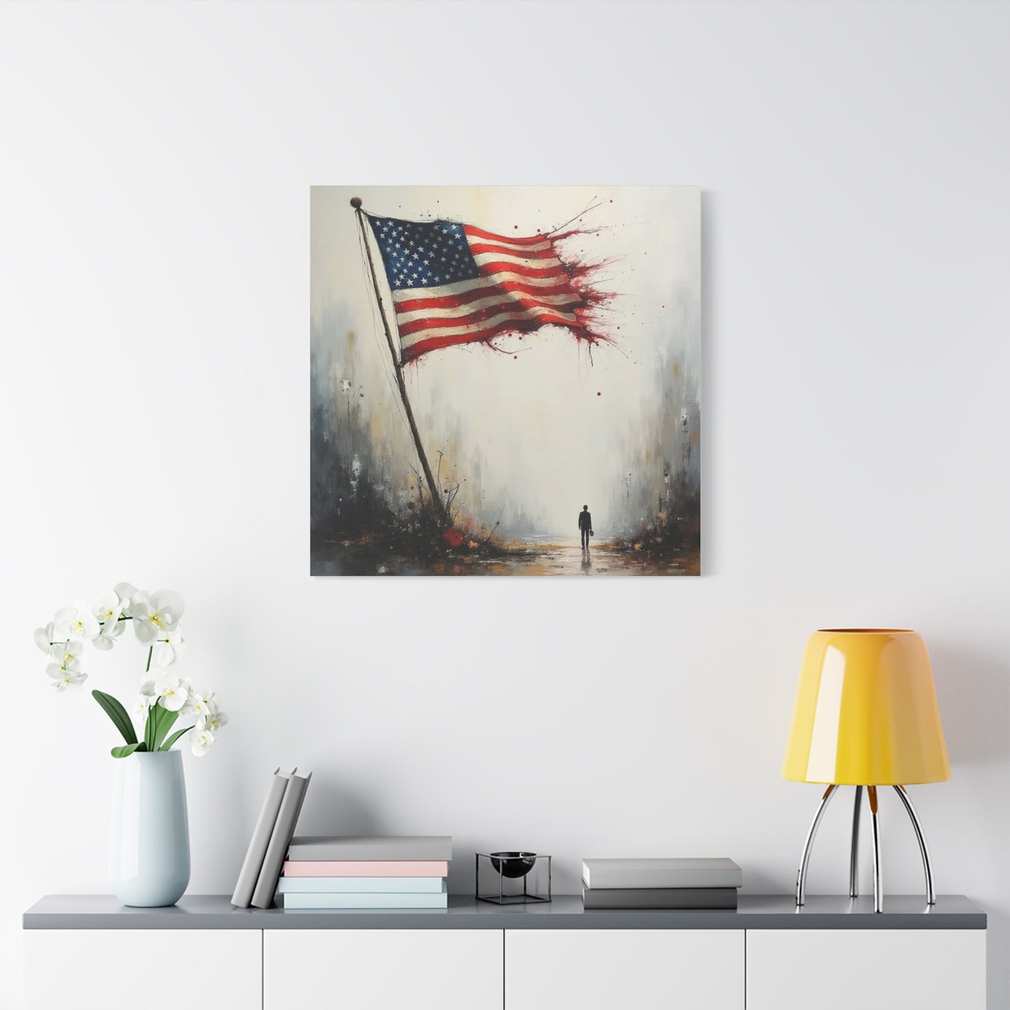 Tattered Flag Abstract Art