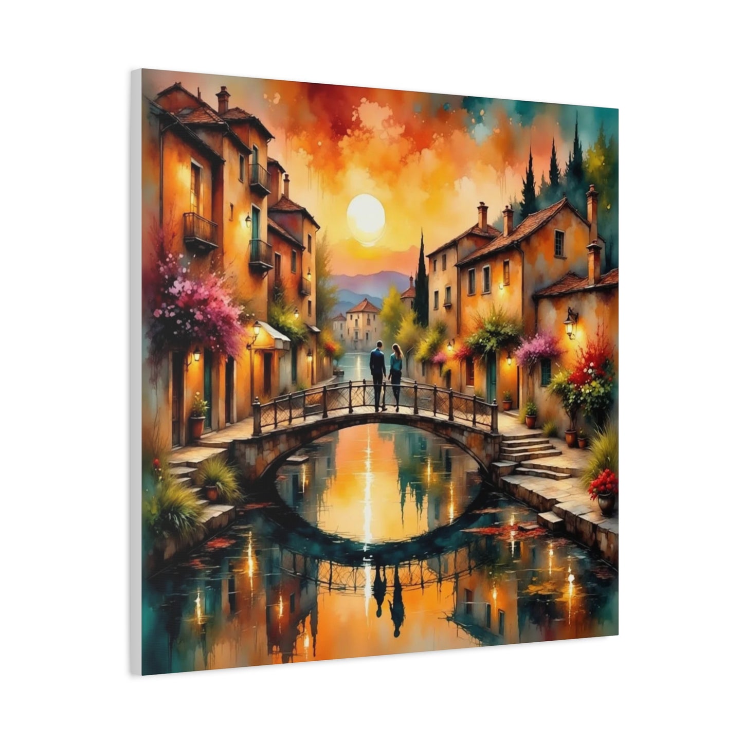 Date on the Bridge Abstract Art