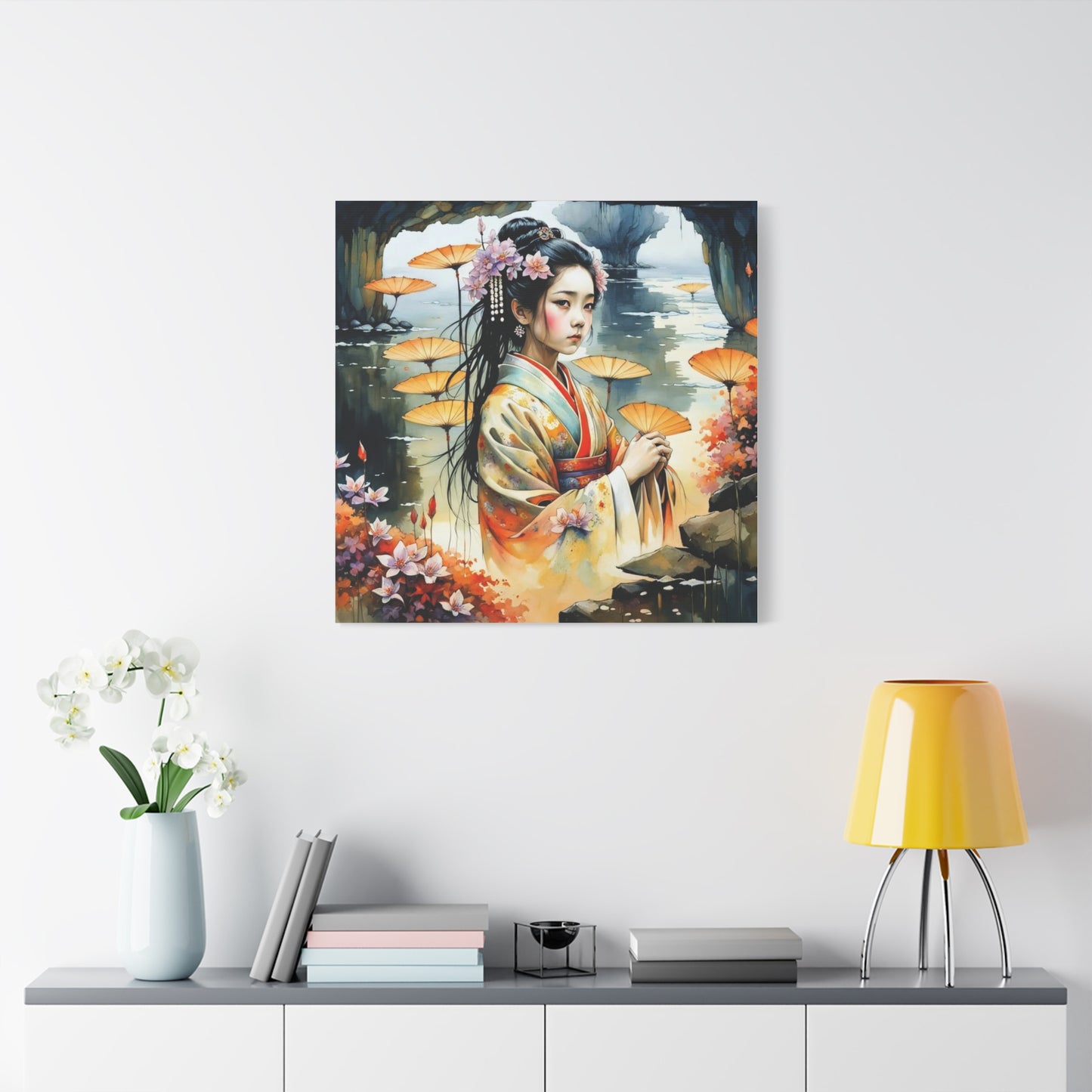 Beautiful Woman Asian Abstract Art