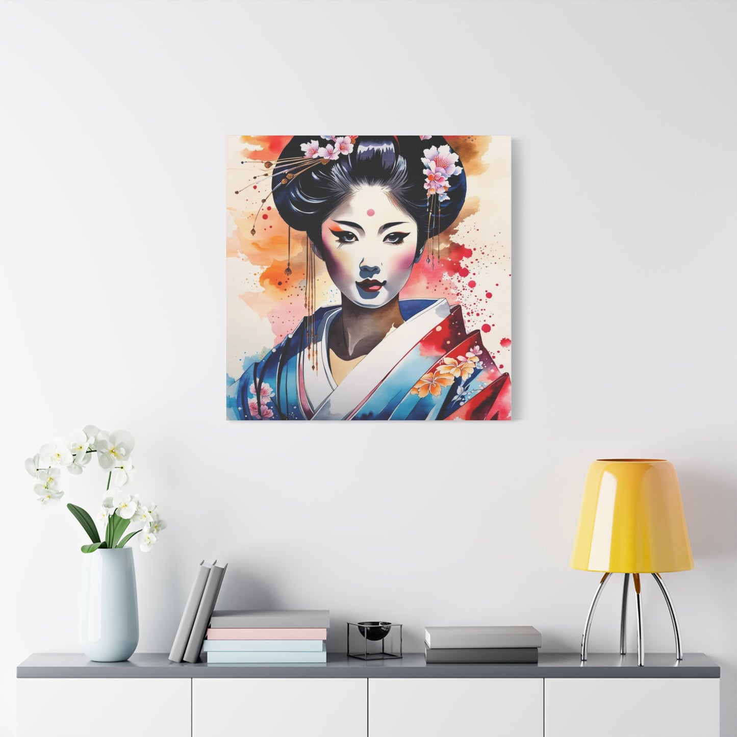 Geisha Asian Abstract Art