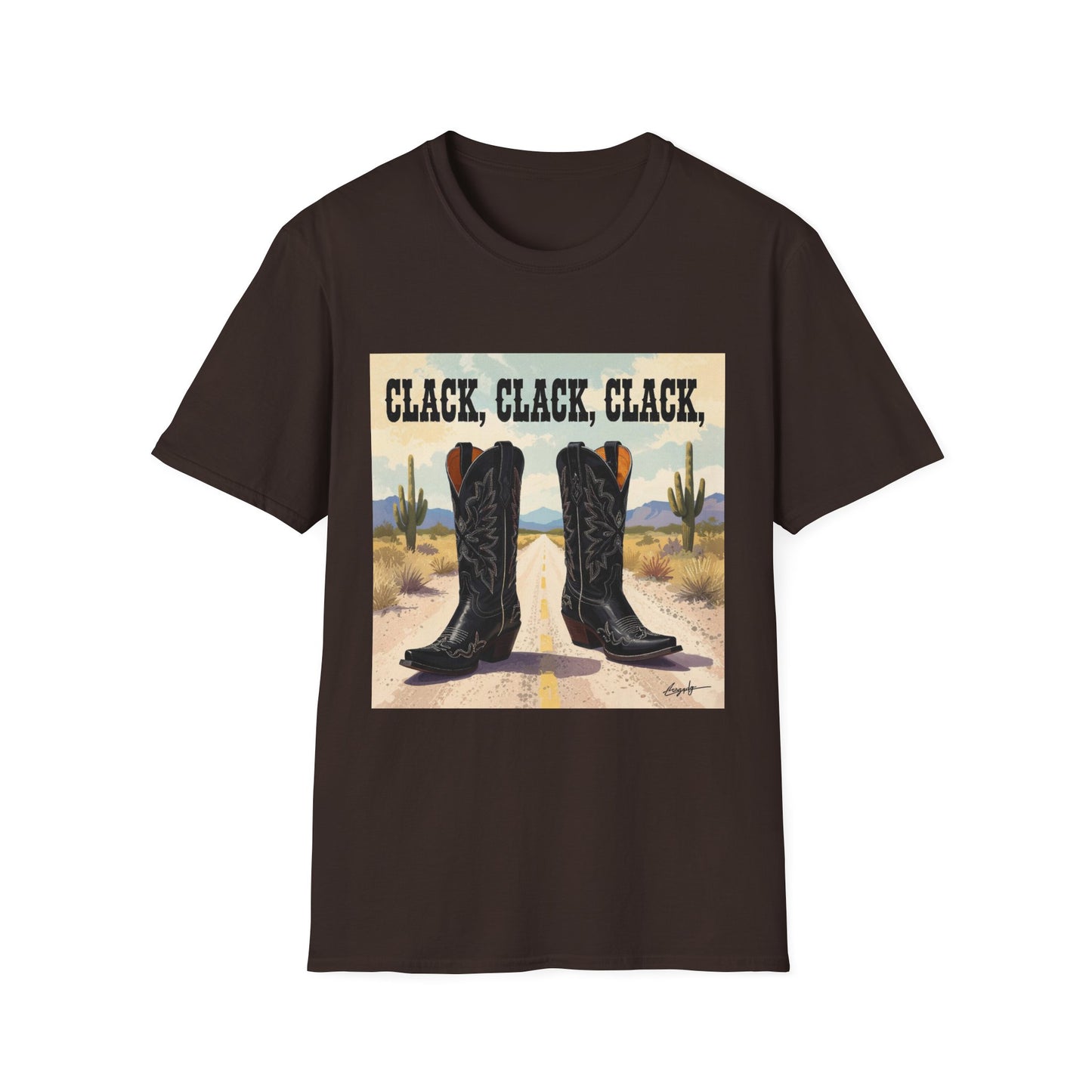Clack Clack Clack Western Boho, Unisex T-Shirt,
