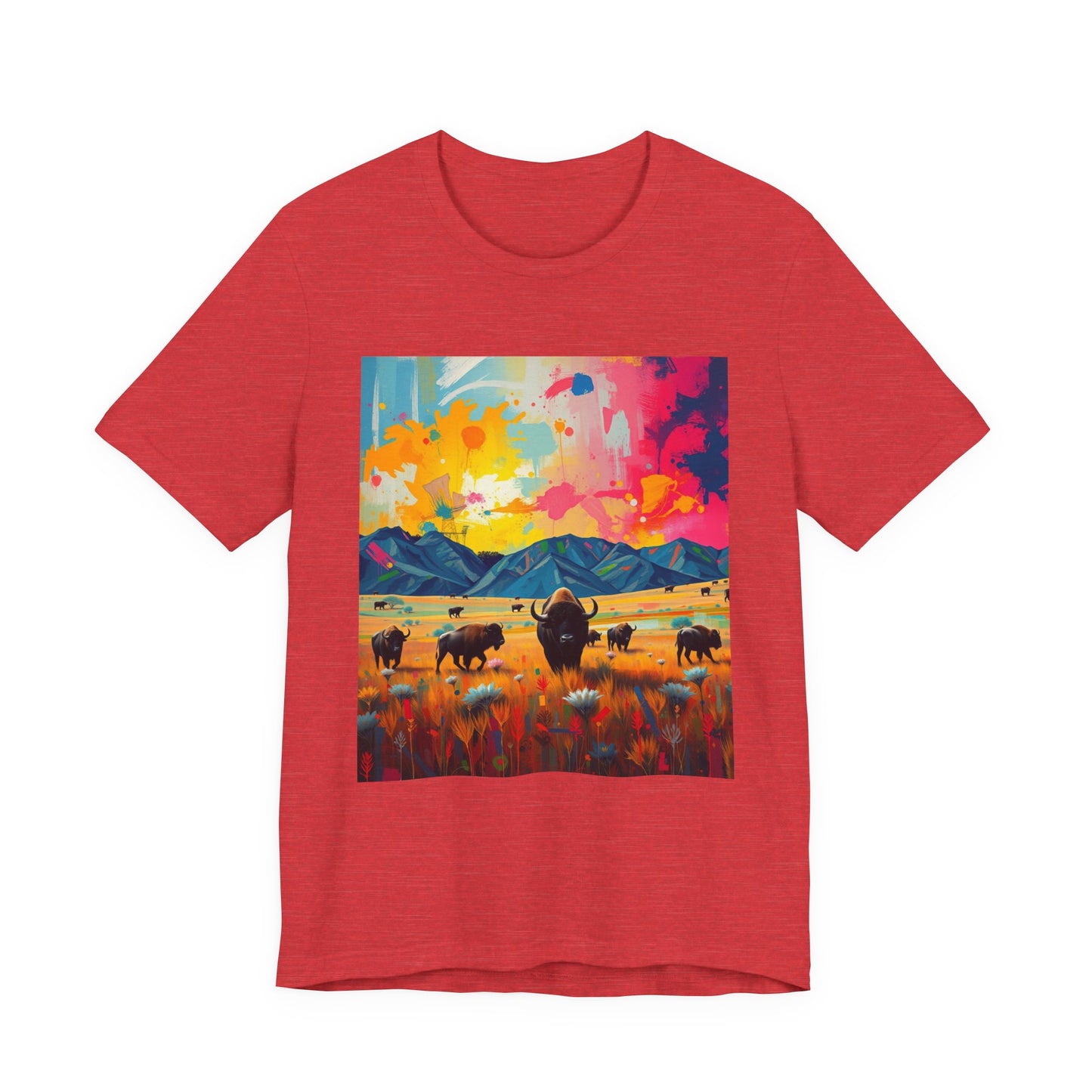 Southwest Abstract Buffalo Tee Shirt 1