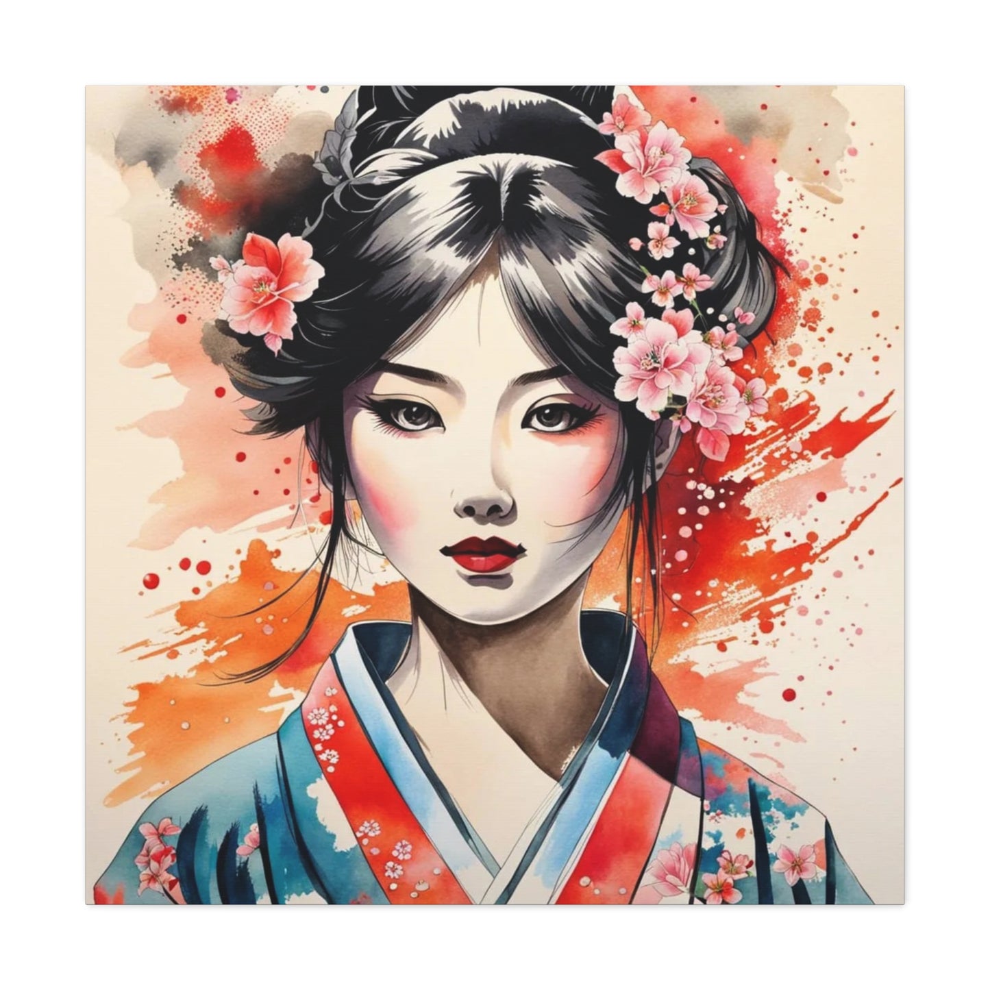 Geisha Asian Abstract Art