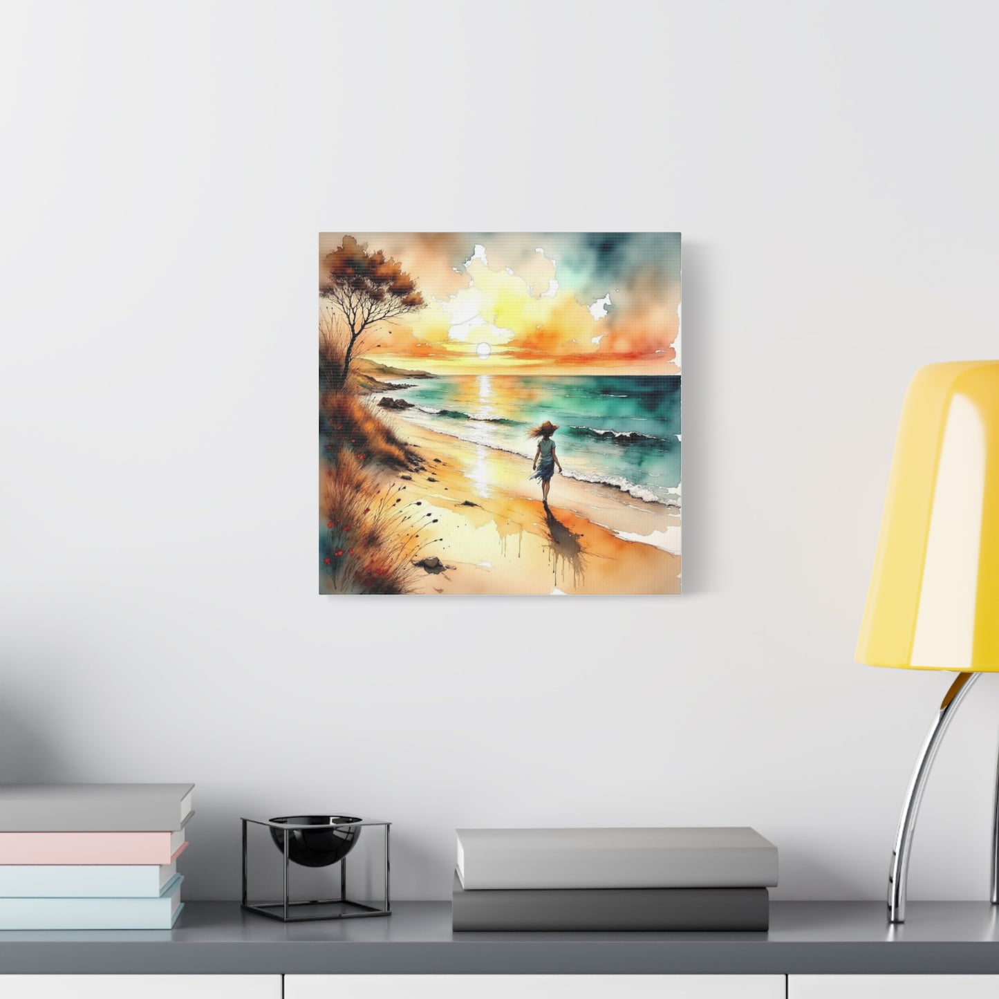 Girl on the Beach Abstract Art