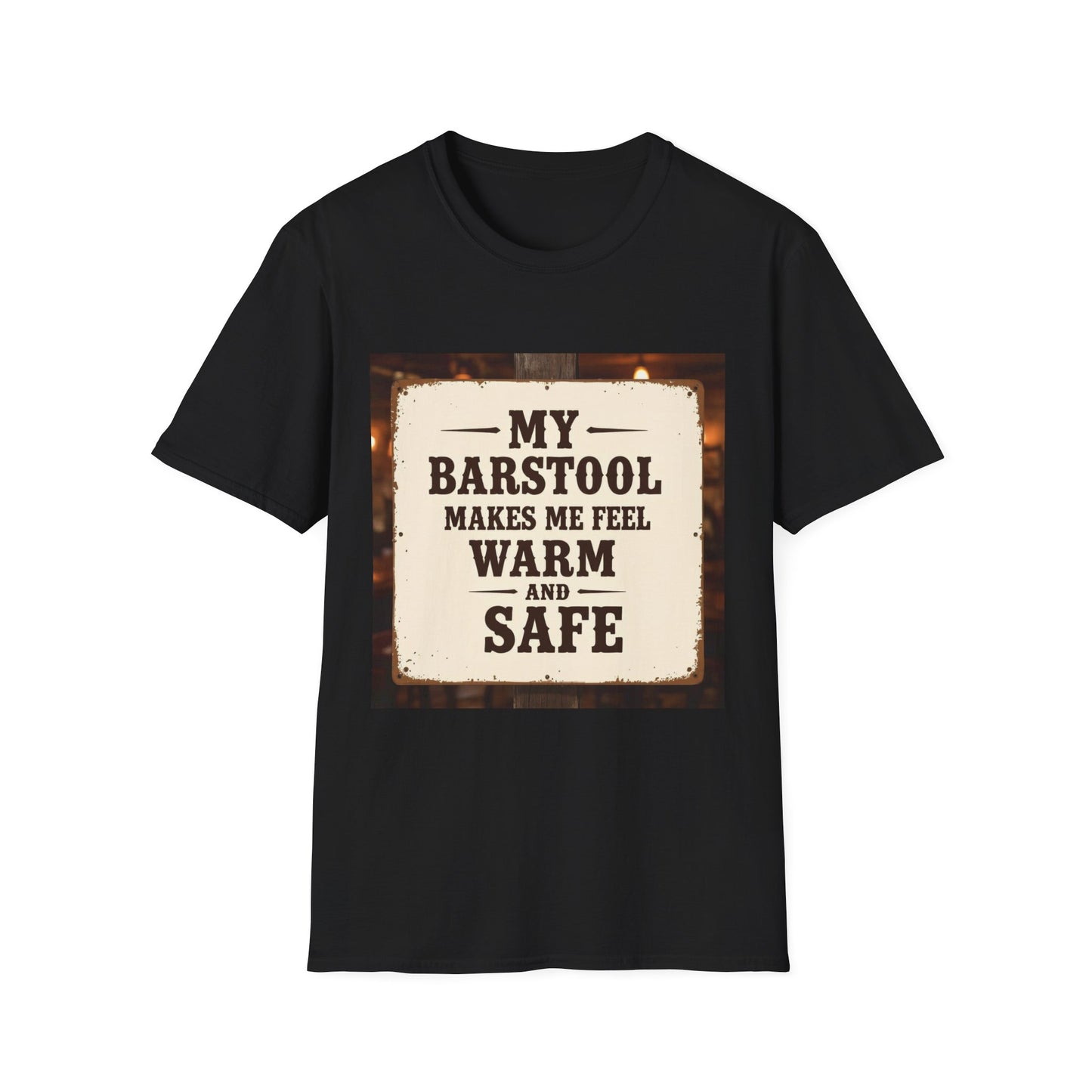 My Barstool Makes Me Feel Warm and Safe Western Boho, Unisex T-Shirt,