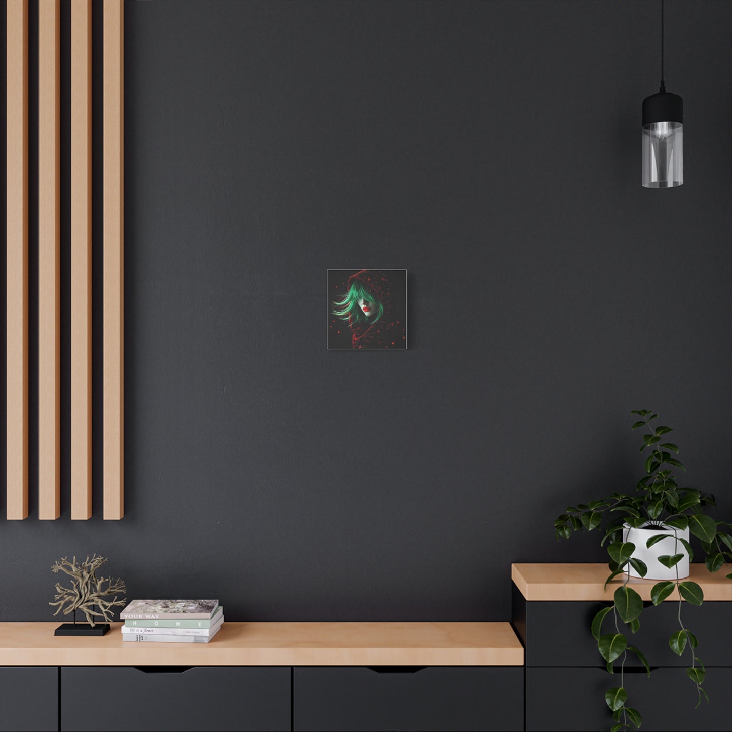 Green Haired Lady Abstract Art