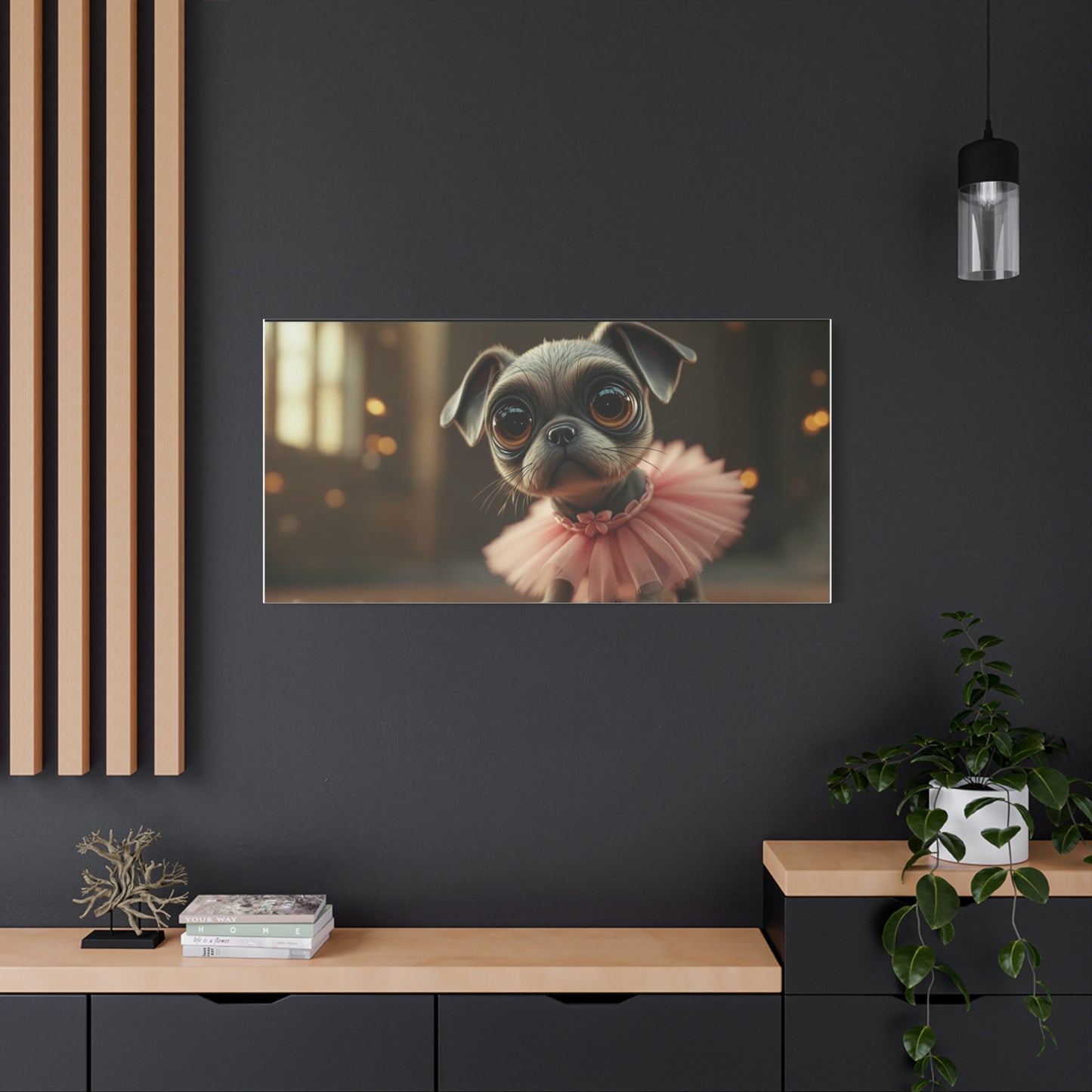 Cute Dog in Pink Tutu Art