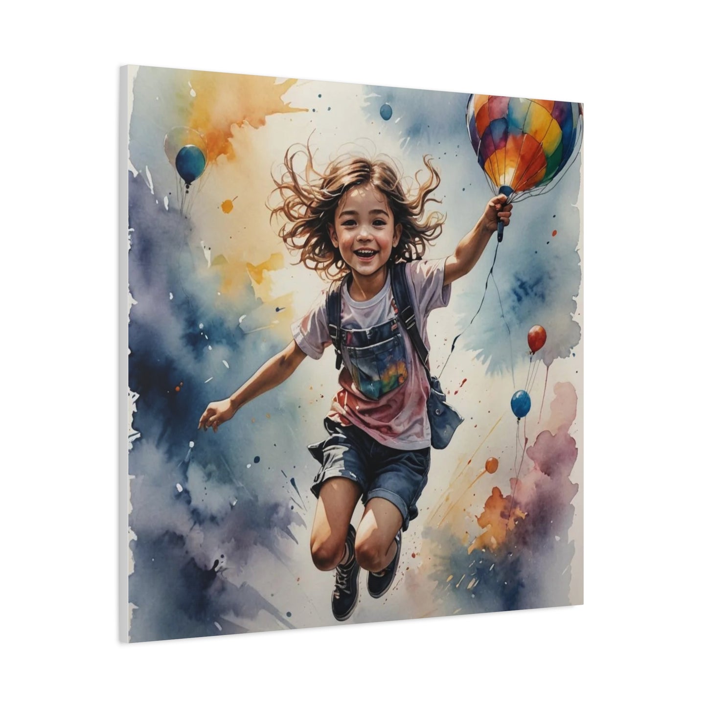 Little Boy with a Balloon Canvas Art - Children's Room Art