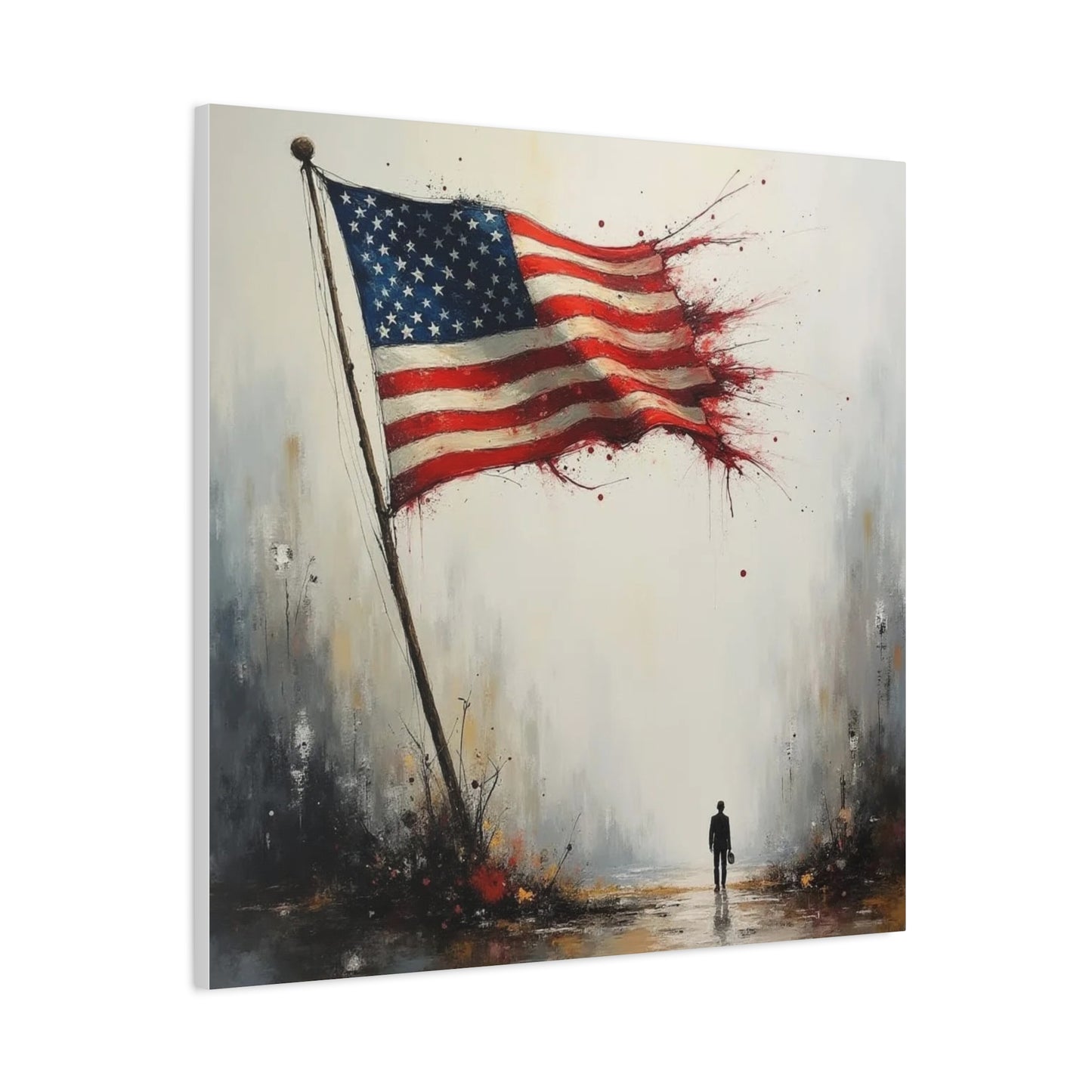 Tattered Flag Abstract Art