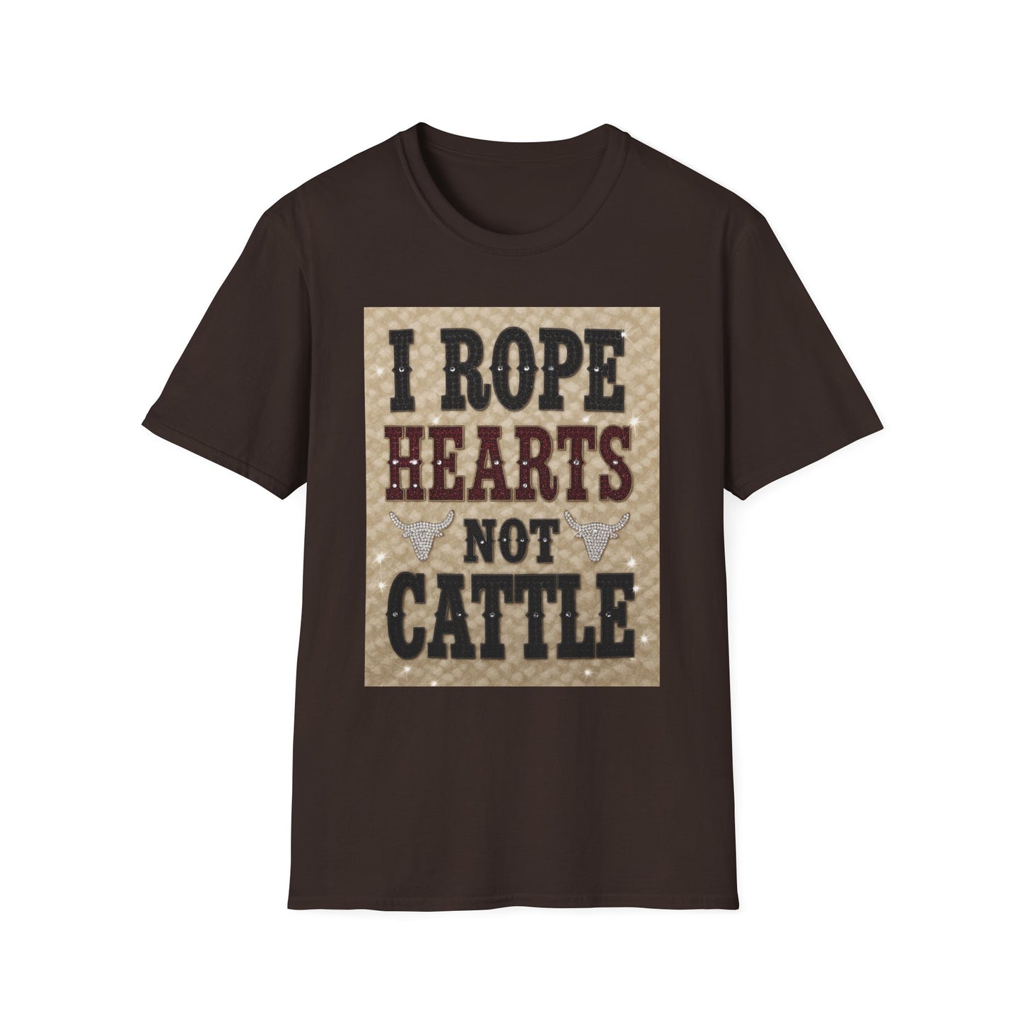 Rope Hearts Not Cattle Western Boho, Unisex T-Shirt,
