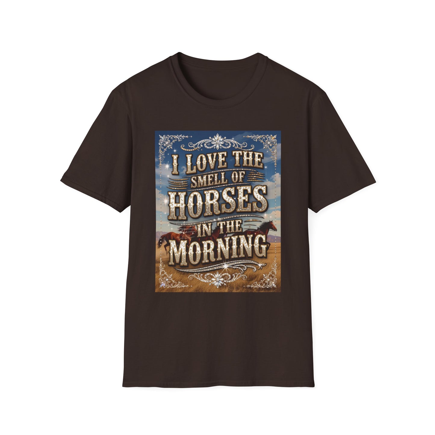 I Love the Smell of Horses in the Morning Western Boho, Unisex T-Shirt,