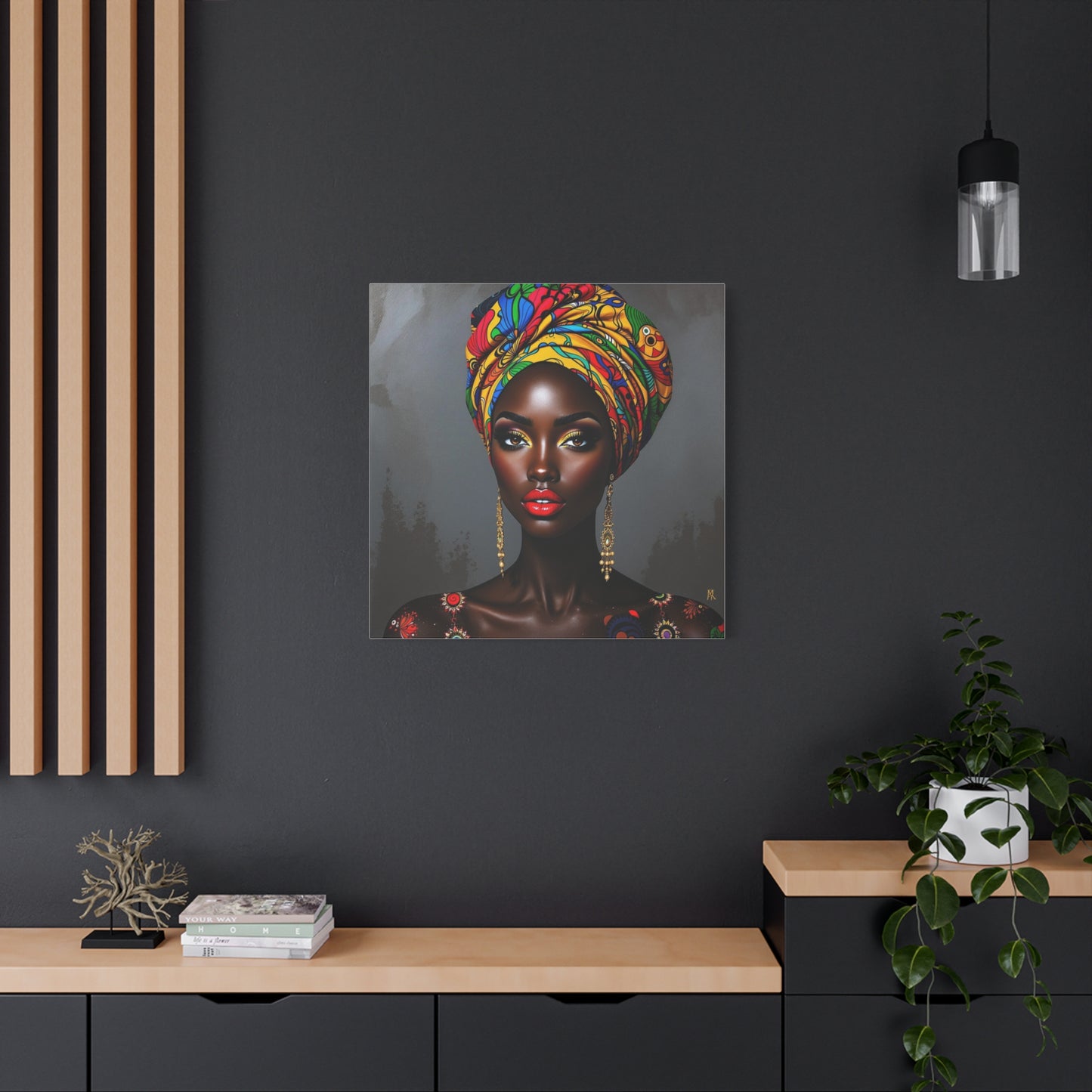 Beautiful Woman African Abstract Art