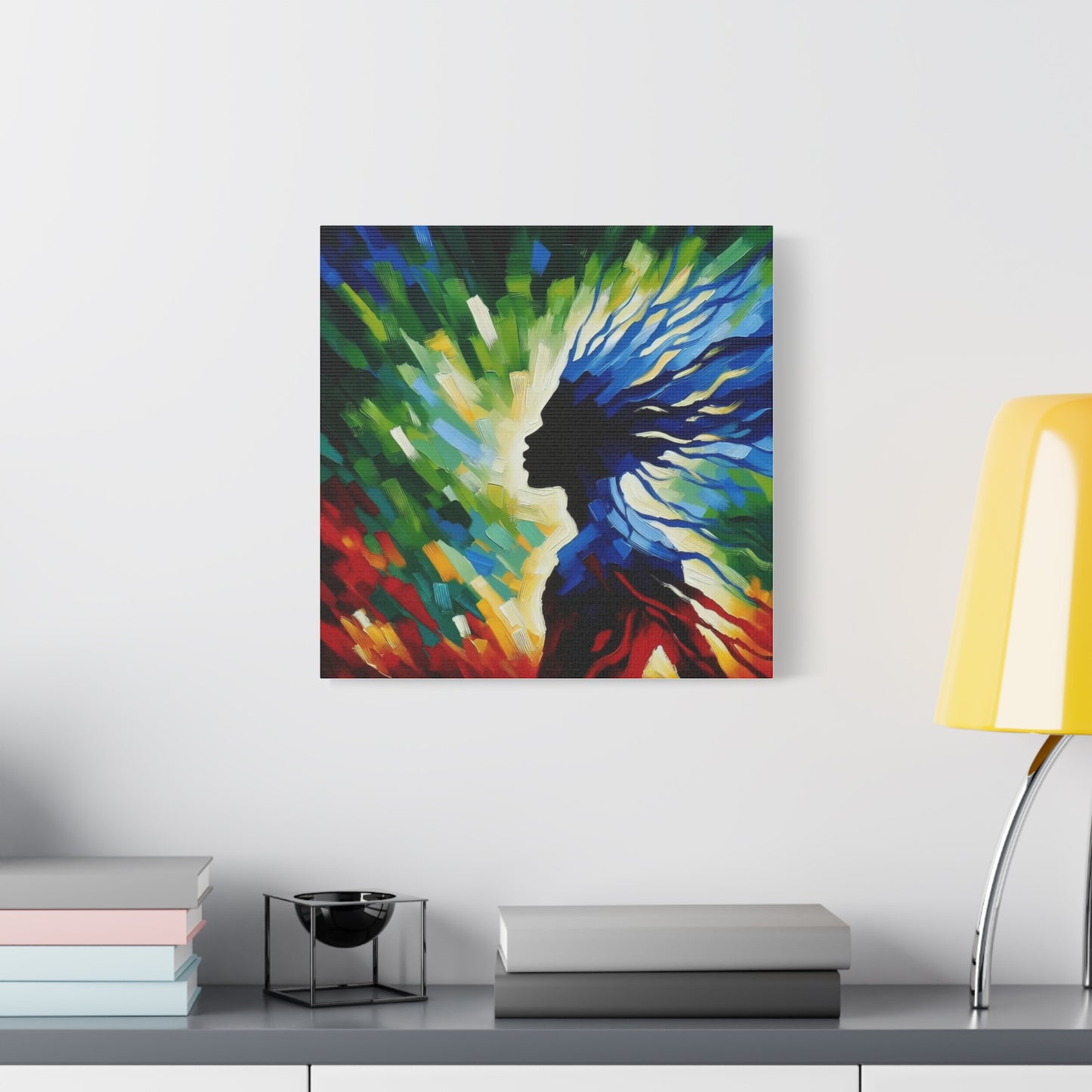 Abstract Man Black Canvas Art