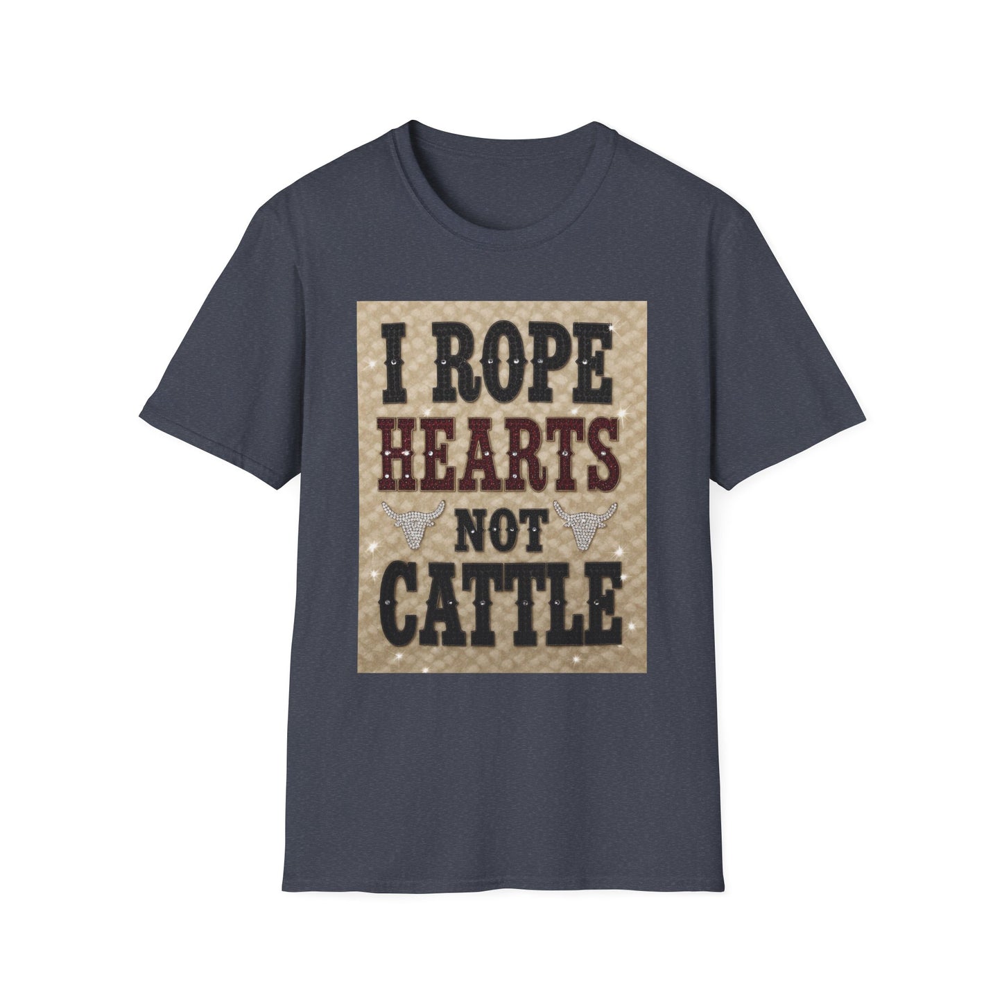 Rope Hearts Not Cattle Western Boho, Unisex T-Shirt,