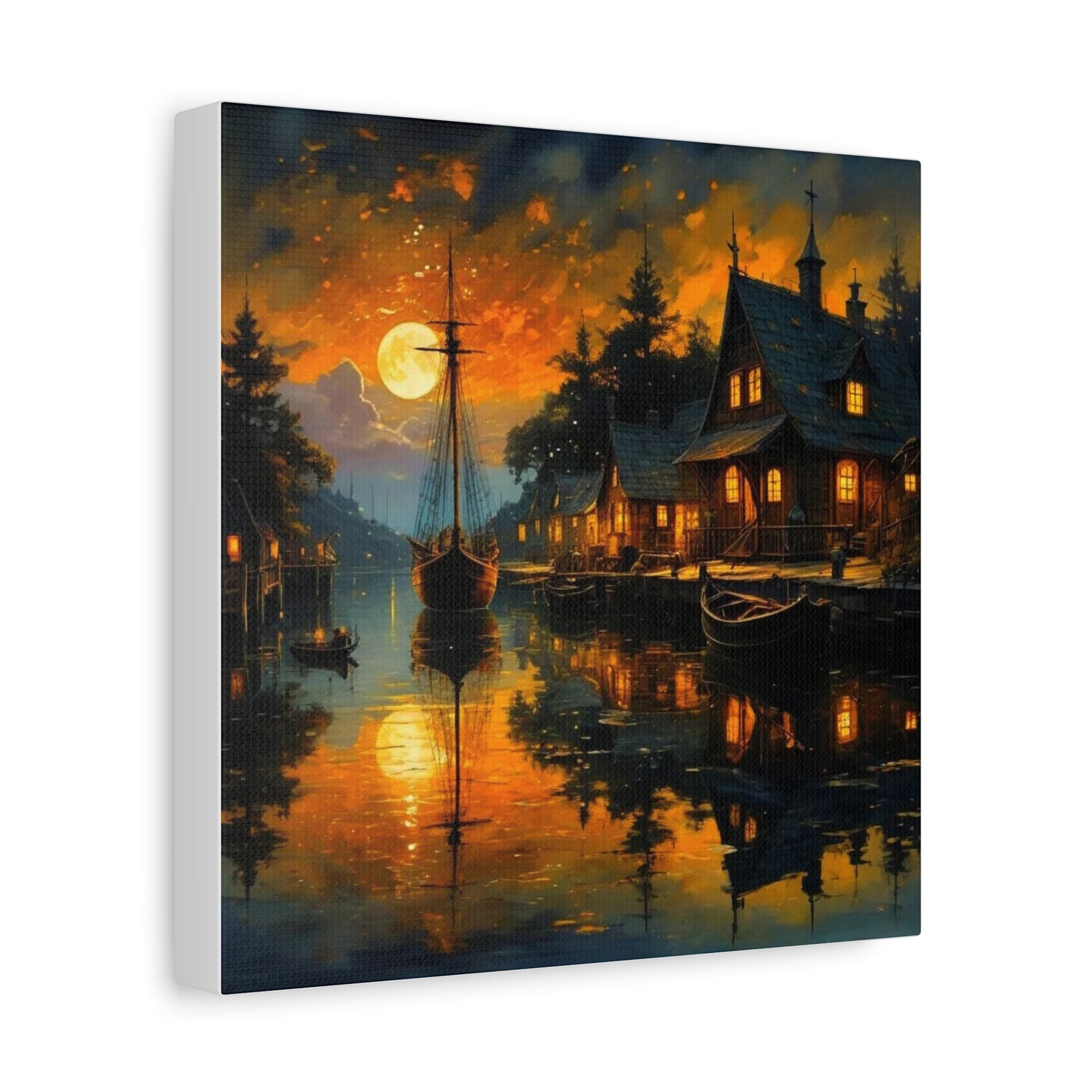 Wall Art - Harbor Glow Matte Canvas