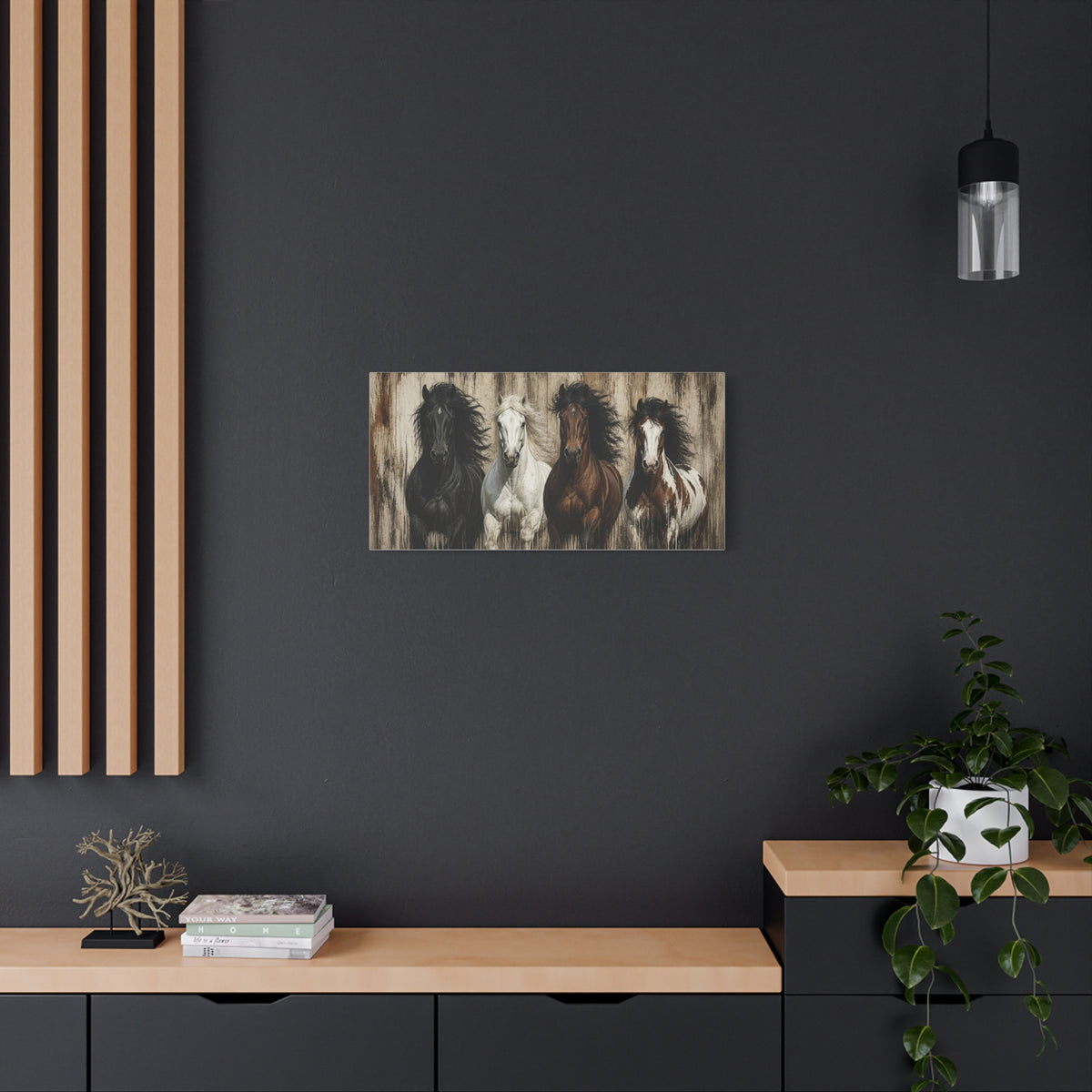 Horses Matte Canvas Wall Art — Stretched 1.25"