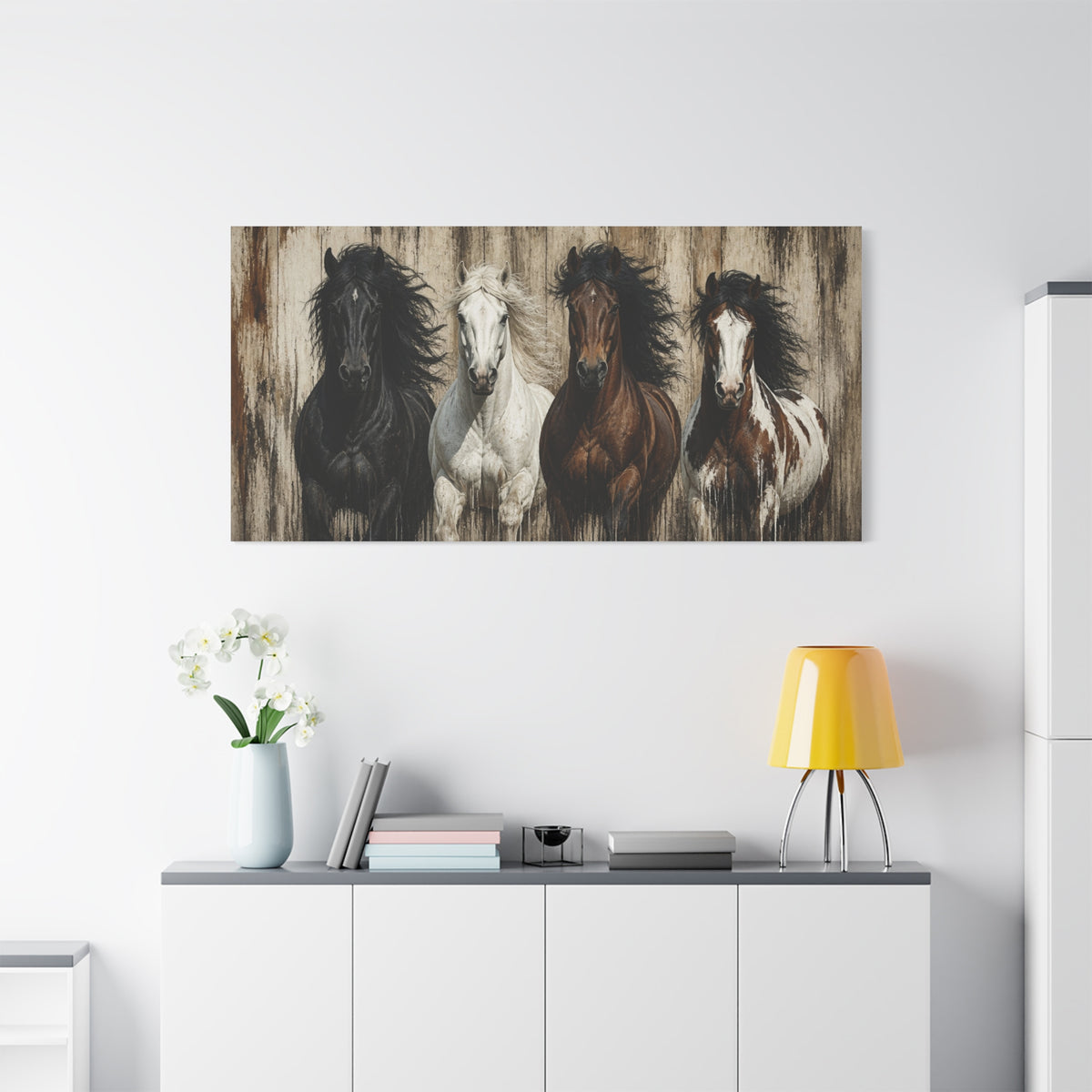 Horses Matte Canvas Wall Art — Stretched 1.25"