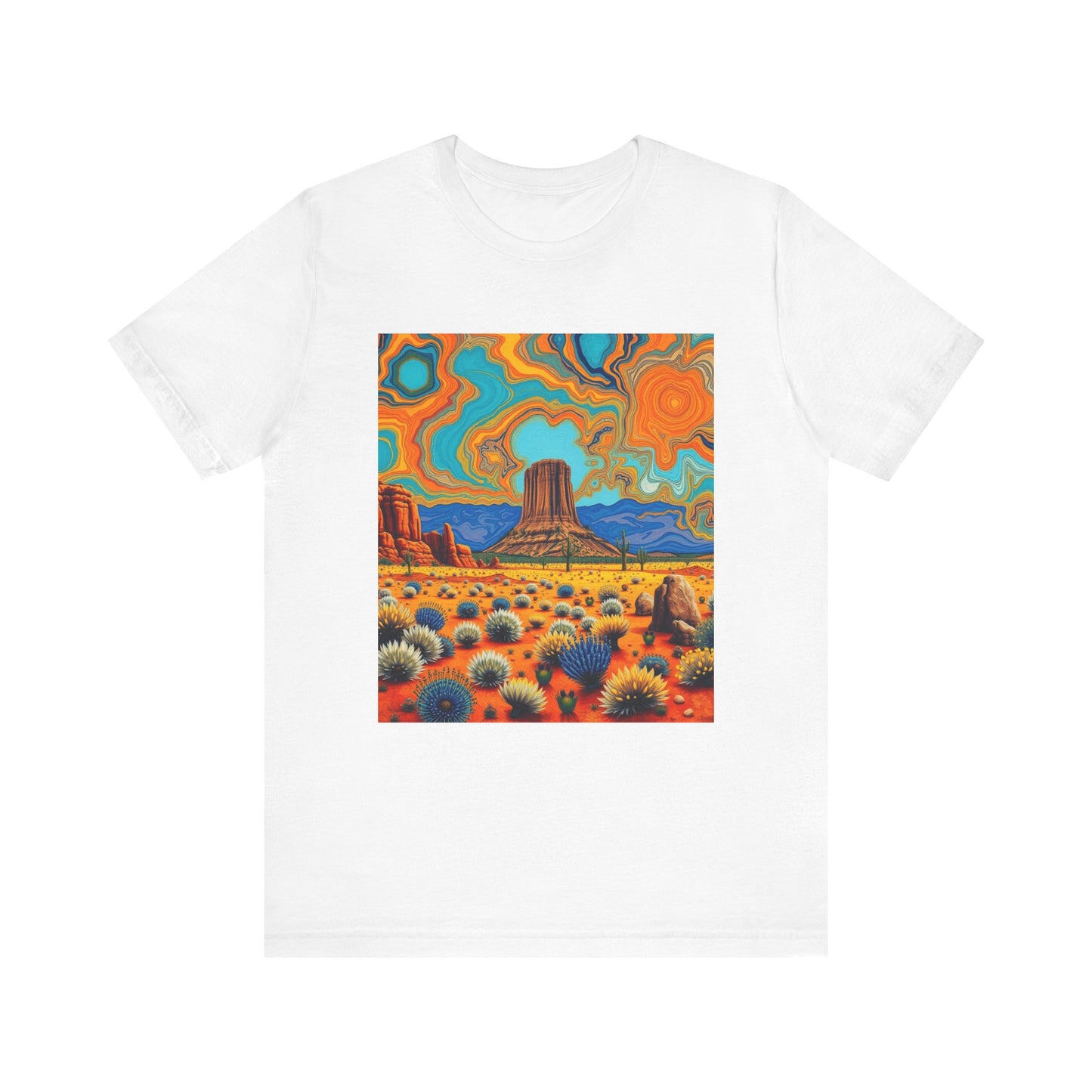 Southwest abstract Devils Tower Tee Shirt