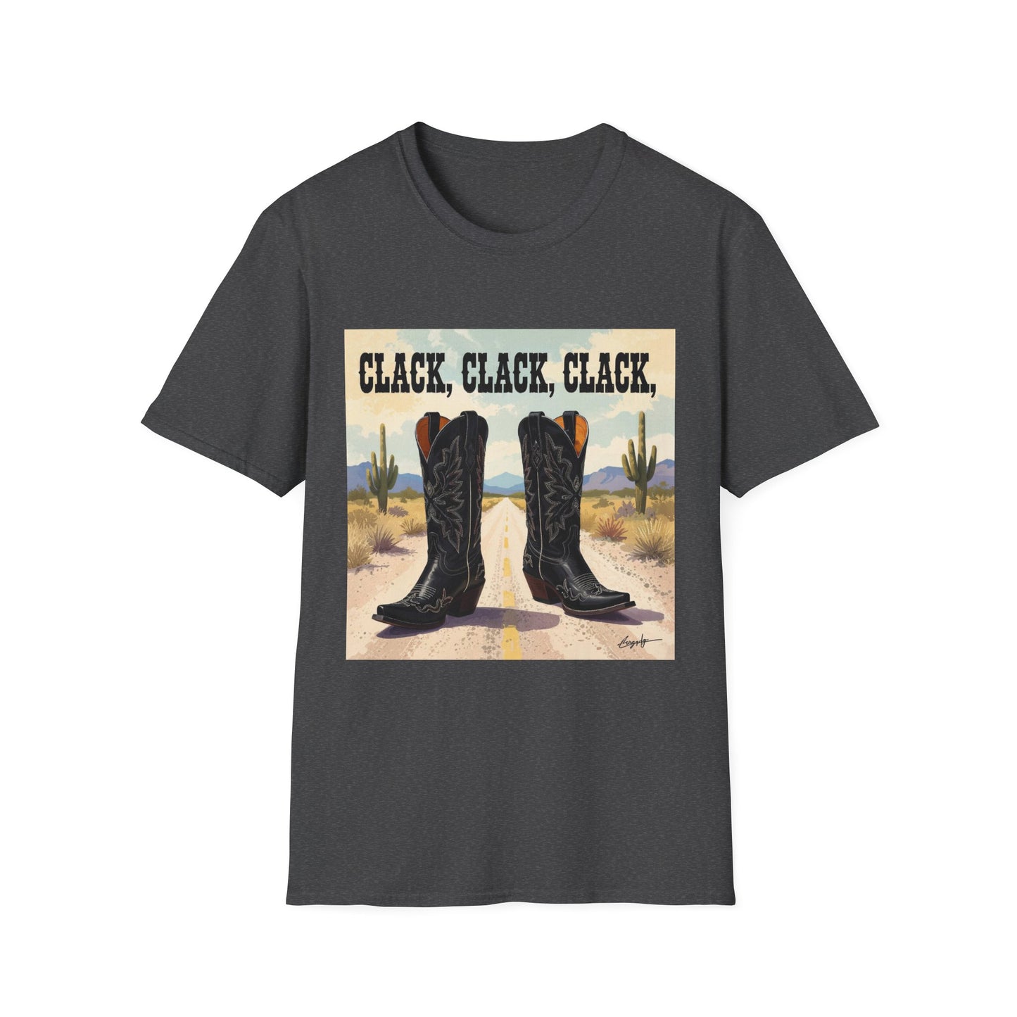 Clack Clack Clack Western Boho, Unisex T-Shirt,