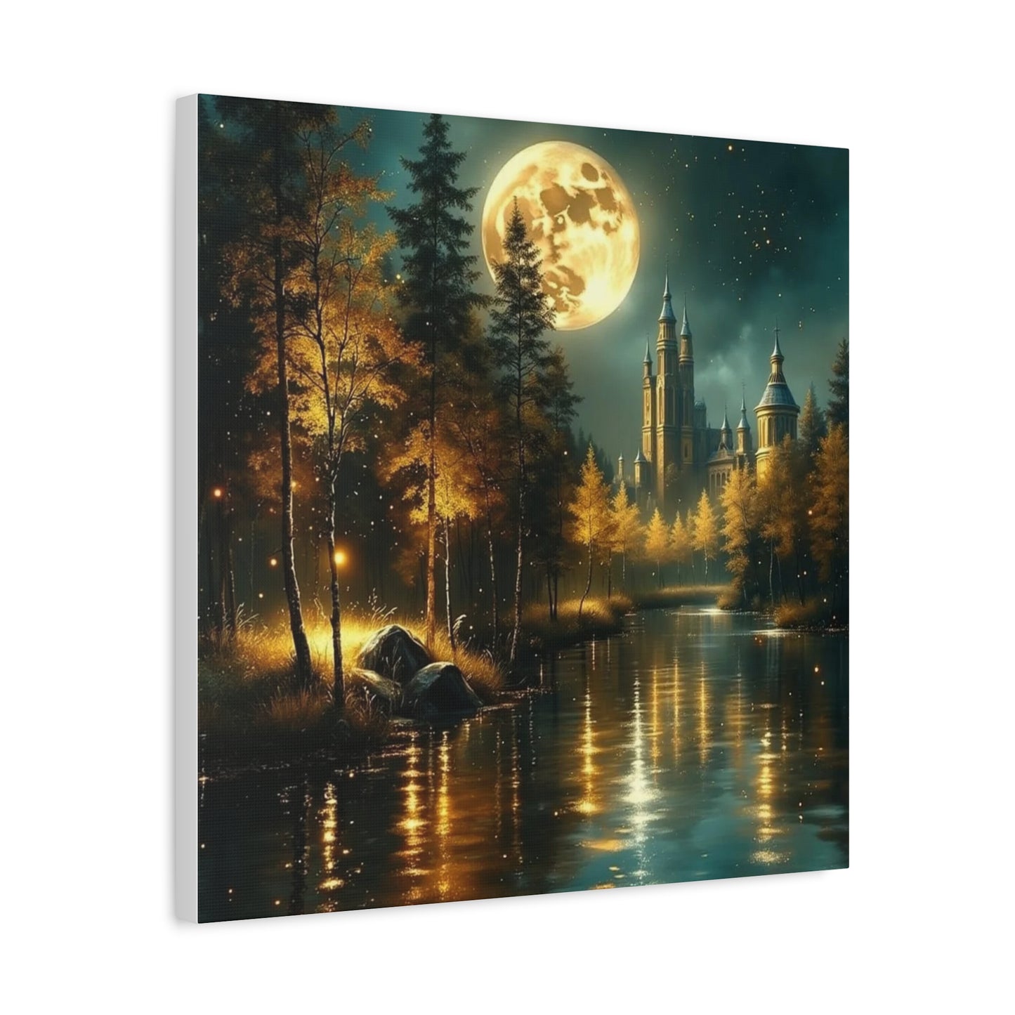 Canvas Print - Moon Over the Castle Wall Art