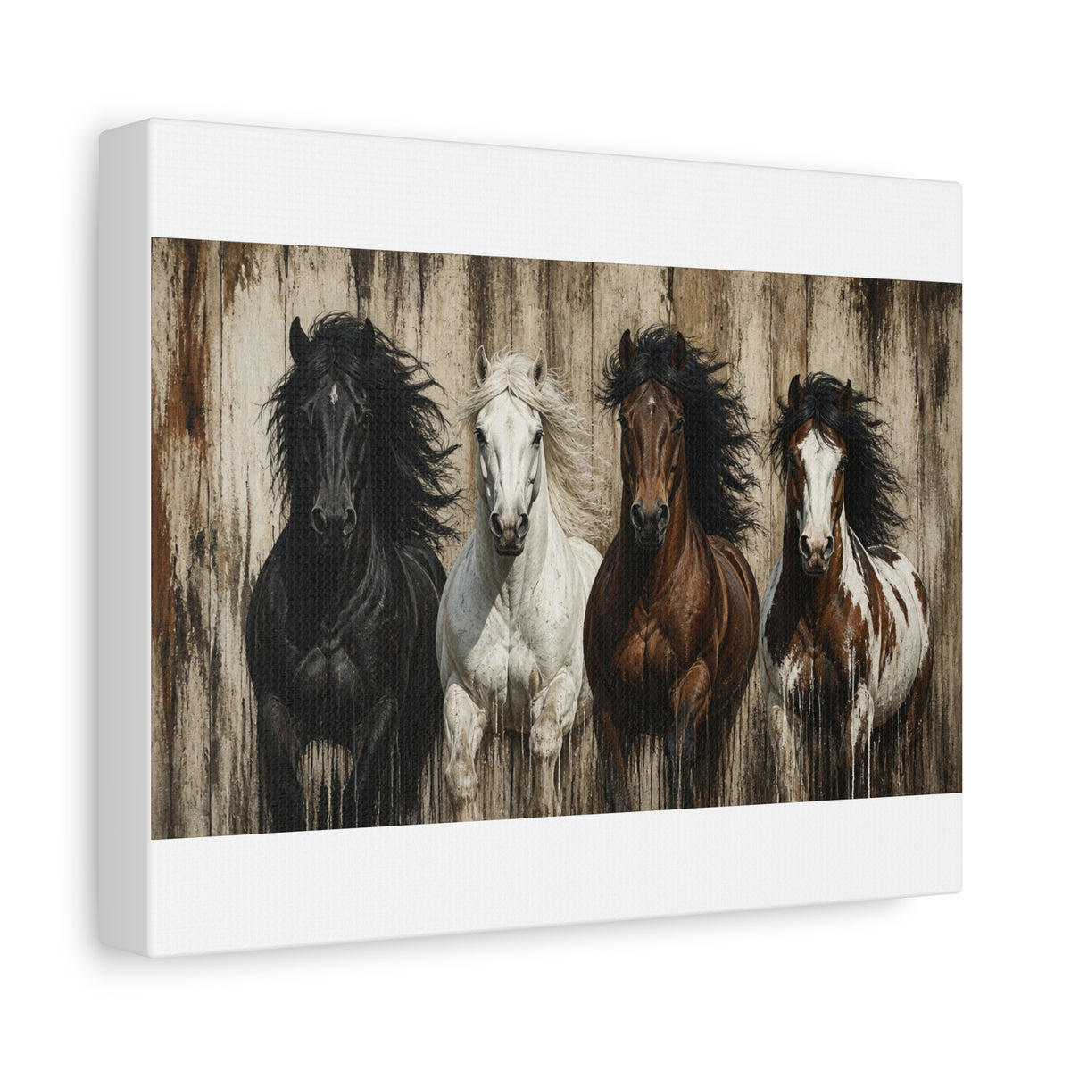 Horses Matte Canvas Wall Art — Stretched 1.25"