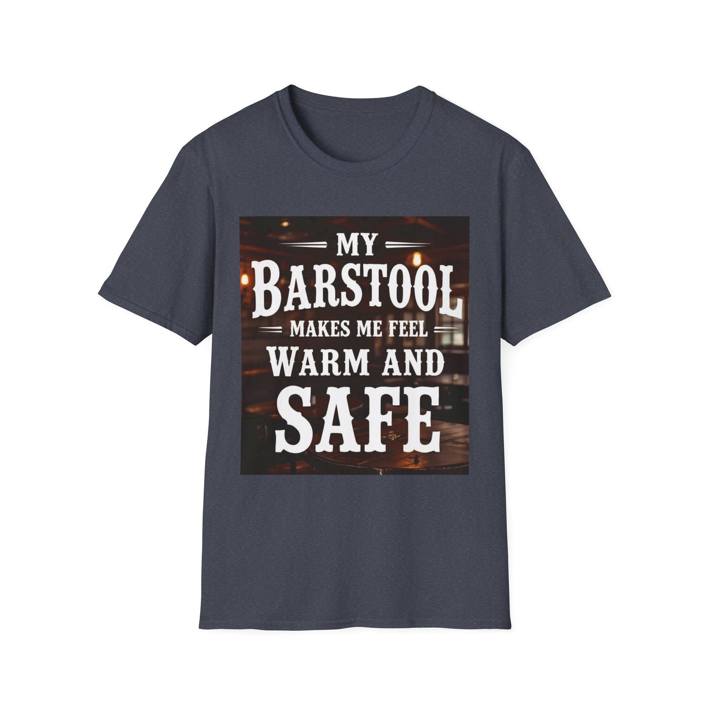My Barstool Makes Me Feel Warm and Safe Western Boho, Unisex T-Shirt,