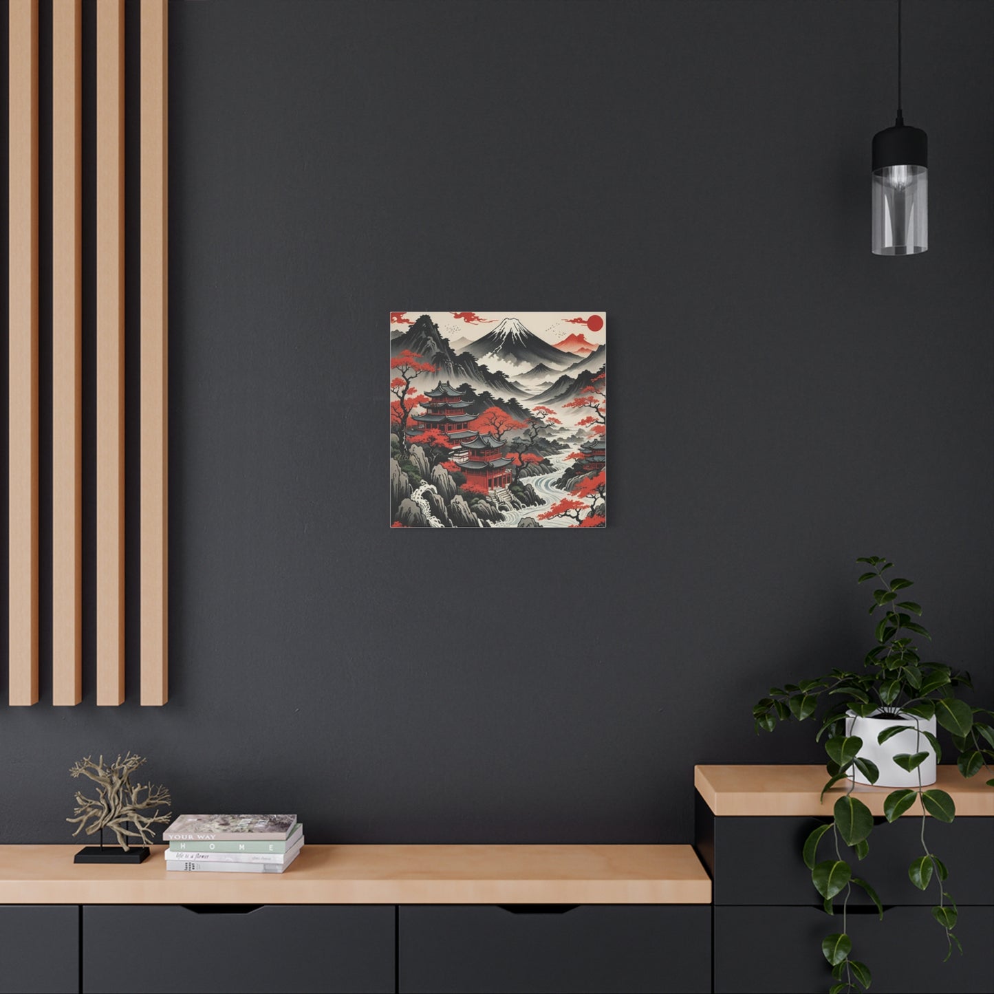 House on the River Asian Abstract Art