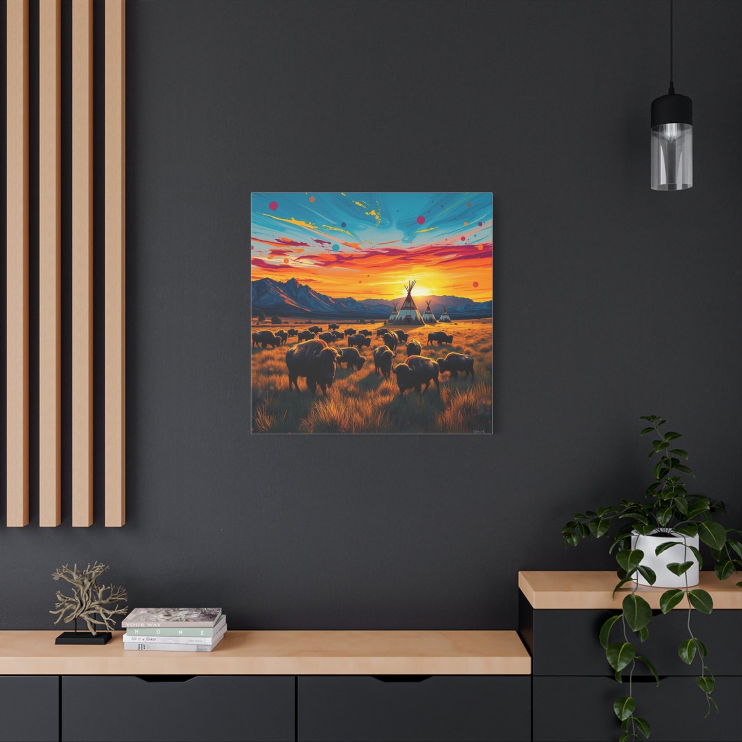 Canvas Print -Where the Buffalo Roam Wall Art