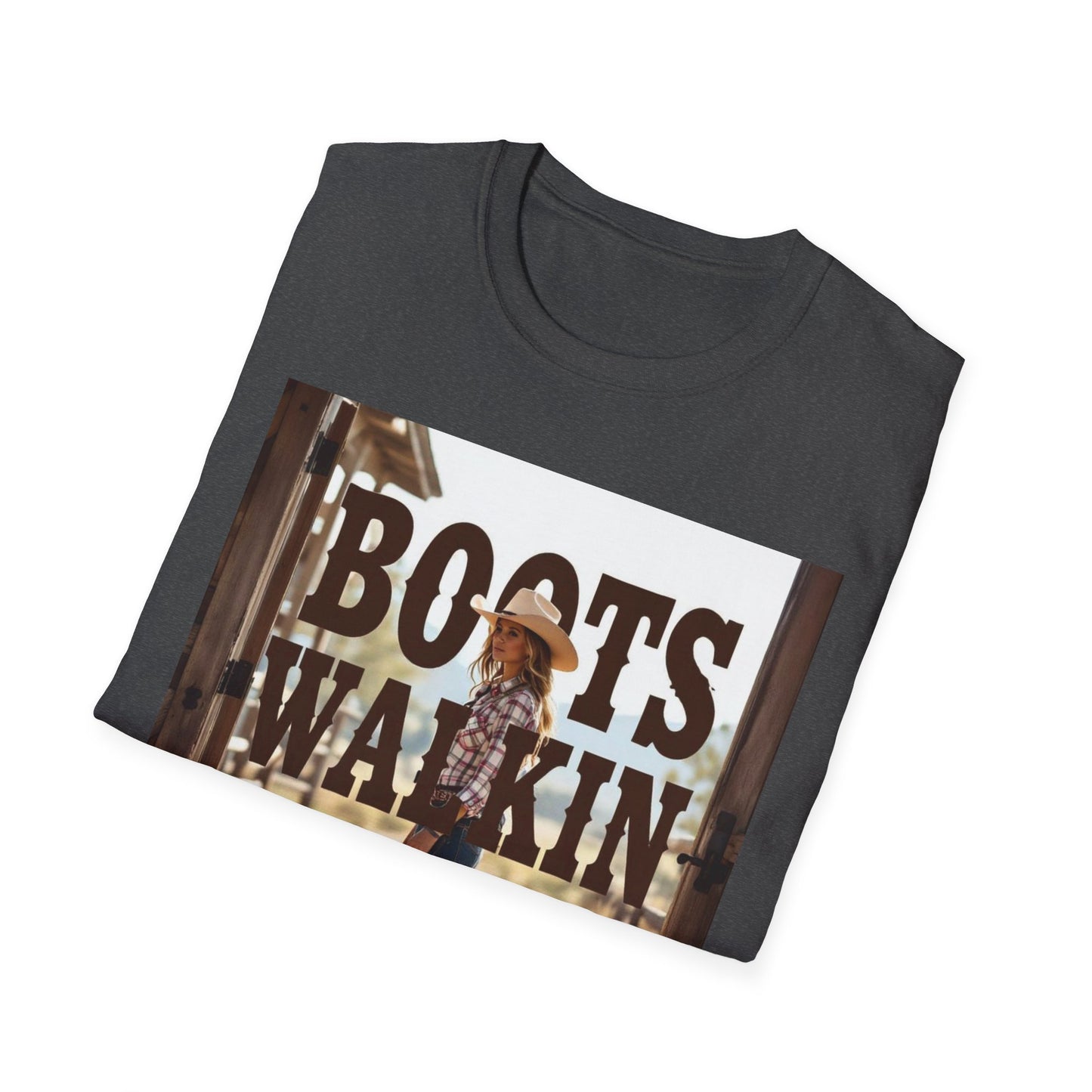 Boots Walkin Out the Door Western Boho, Unisex T-Shirt,