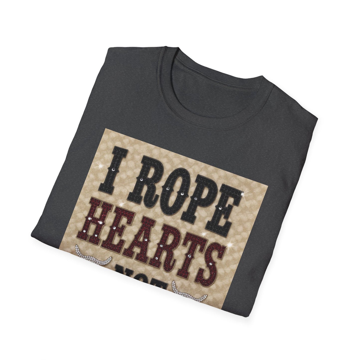 Rope Hearts Not Cattle Western Boho, Unisex T-Shirt,