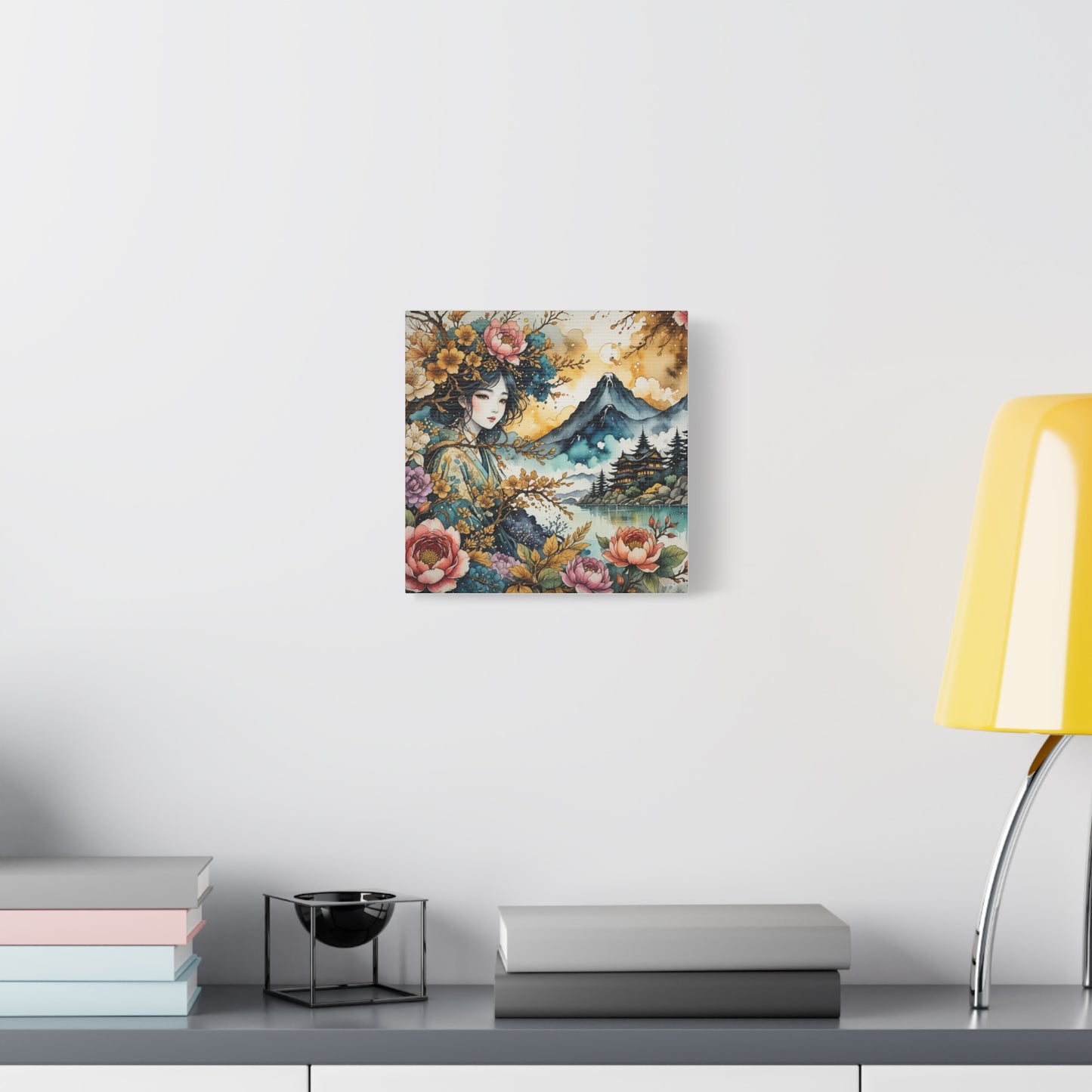 Lady in the Woods Asian Abstract Art