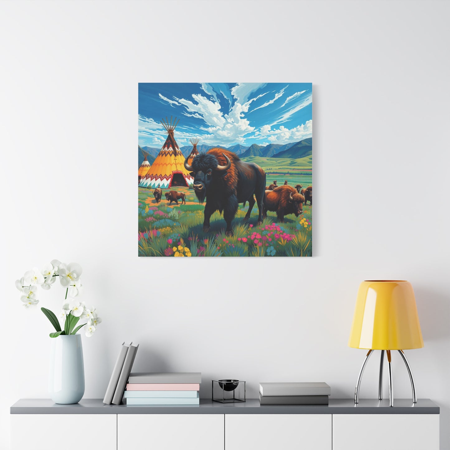 Canvas Print -Vibrant Buffalo Wall Art