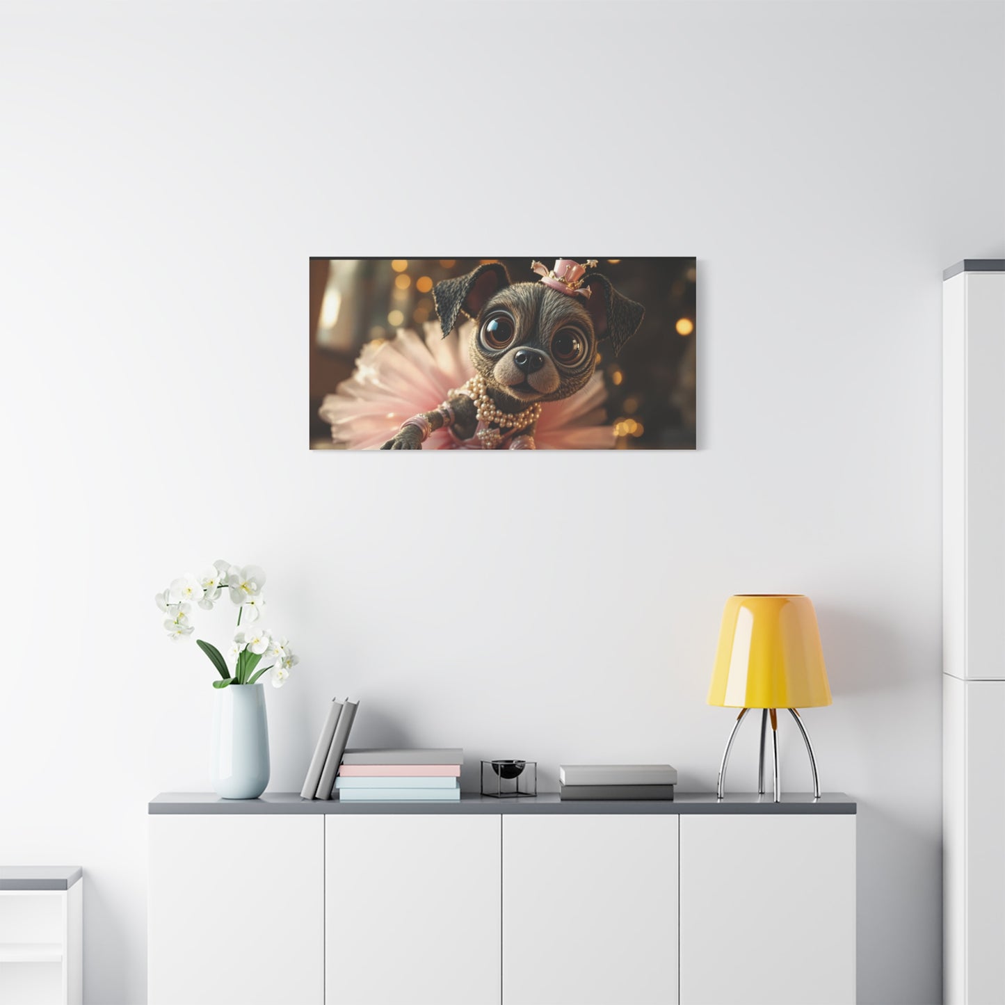 Cute Dog in Pink Tutu Art
