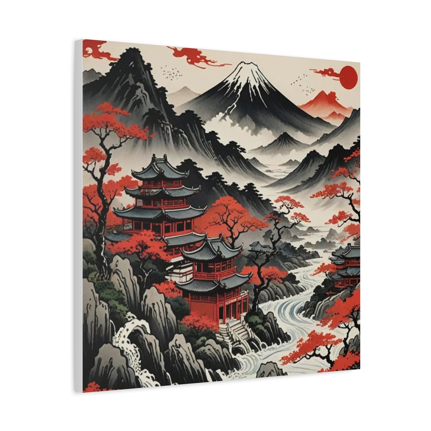 House on the River Asian Abstract Art
