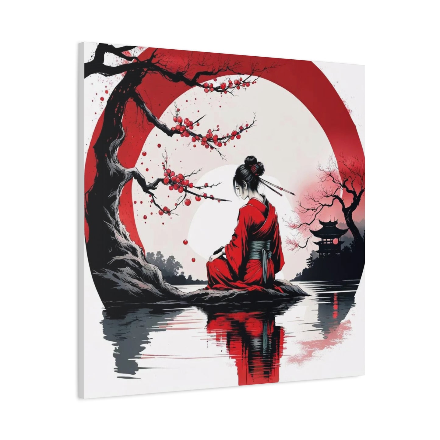 Geisha Asian Abstract Art