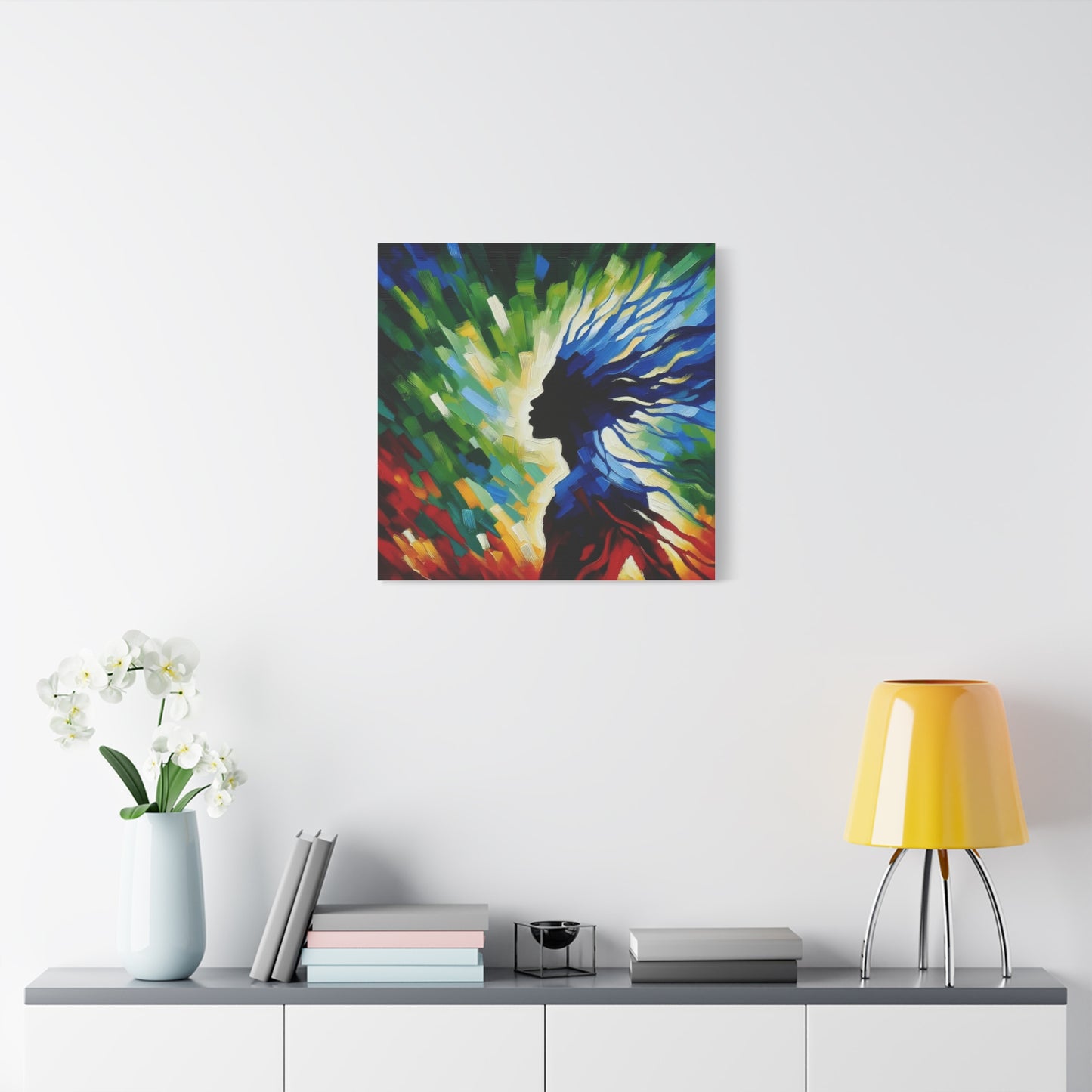 Abstract Man Black Canvas Art