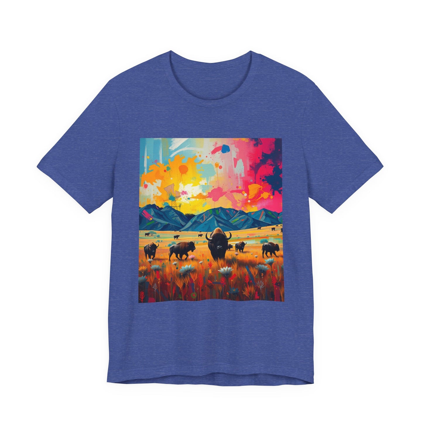 Southwest Abstract Buffalo Tee Shirt 1