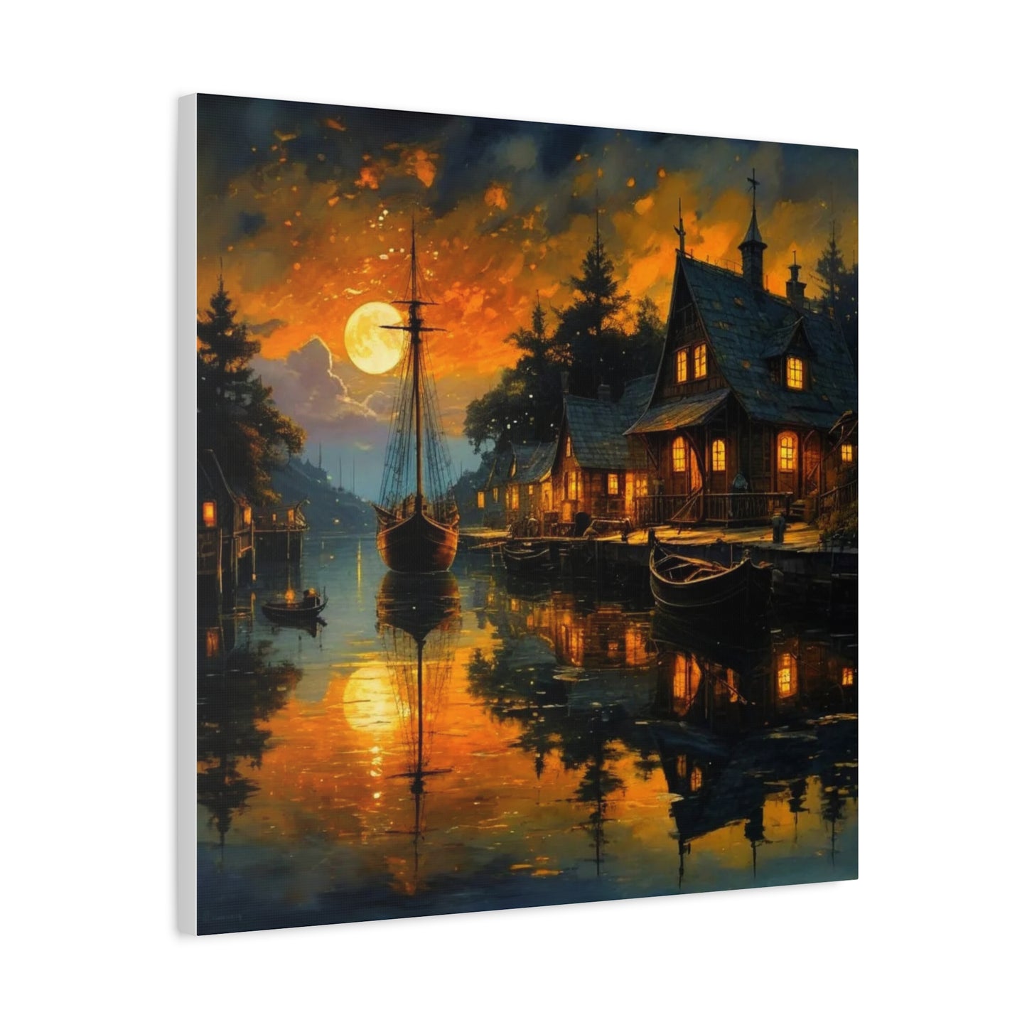 Wall Art - Harbor Glow Matte Canvas