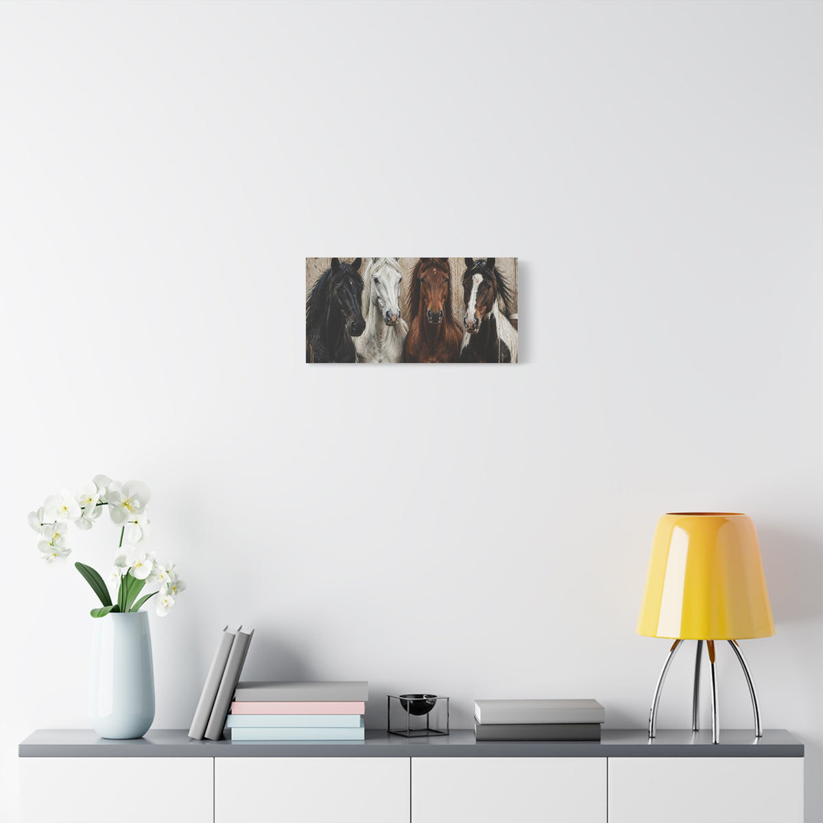 Horses Matte Canvas Wall Art — Stretched 1.25"