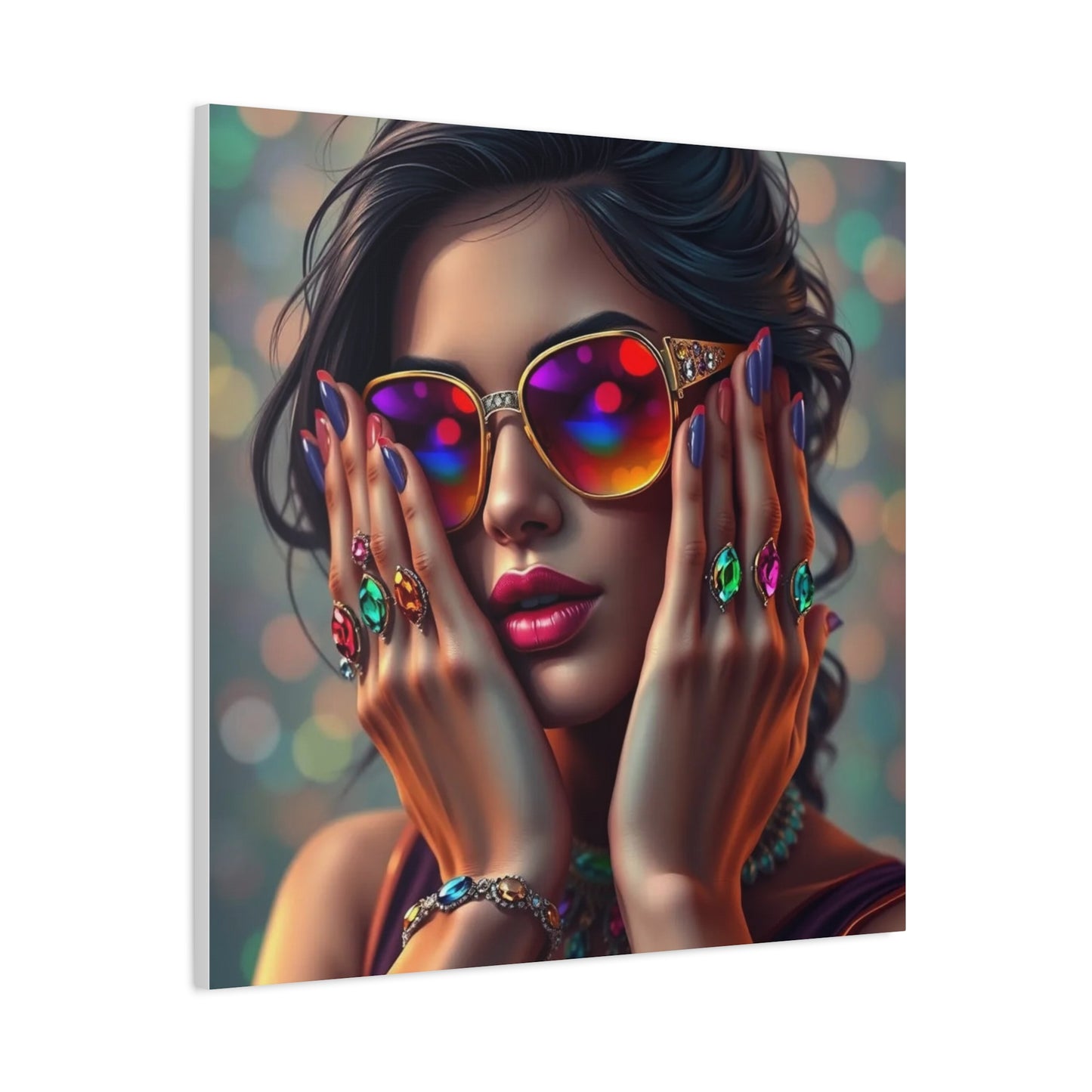 Lady in Jewels Abstract Art