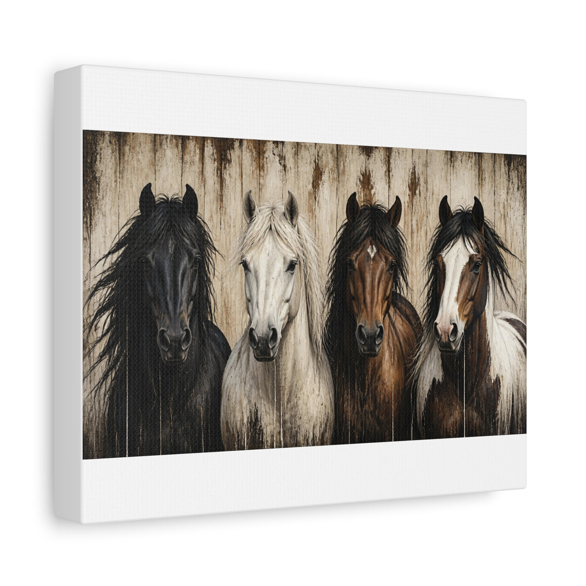 Horses Matte Canvas Wall Art — Stretched 1.25"