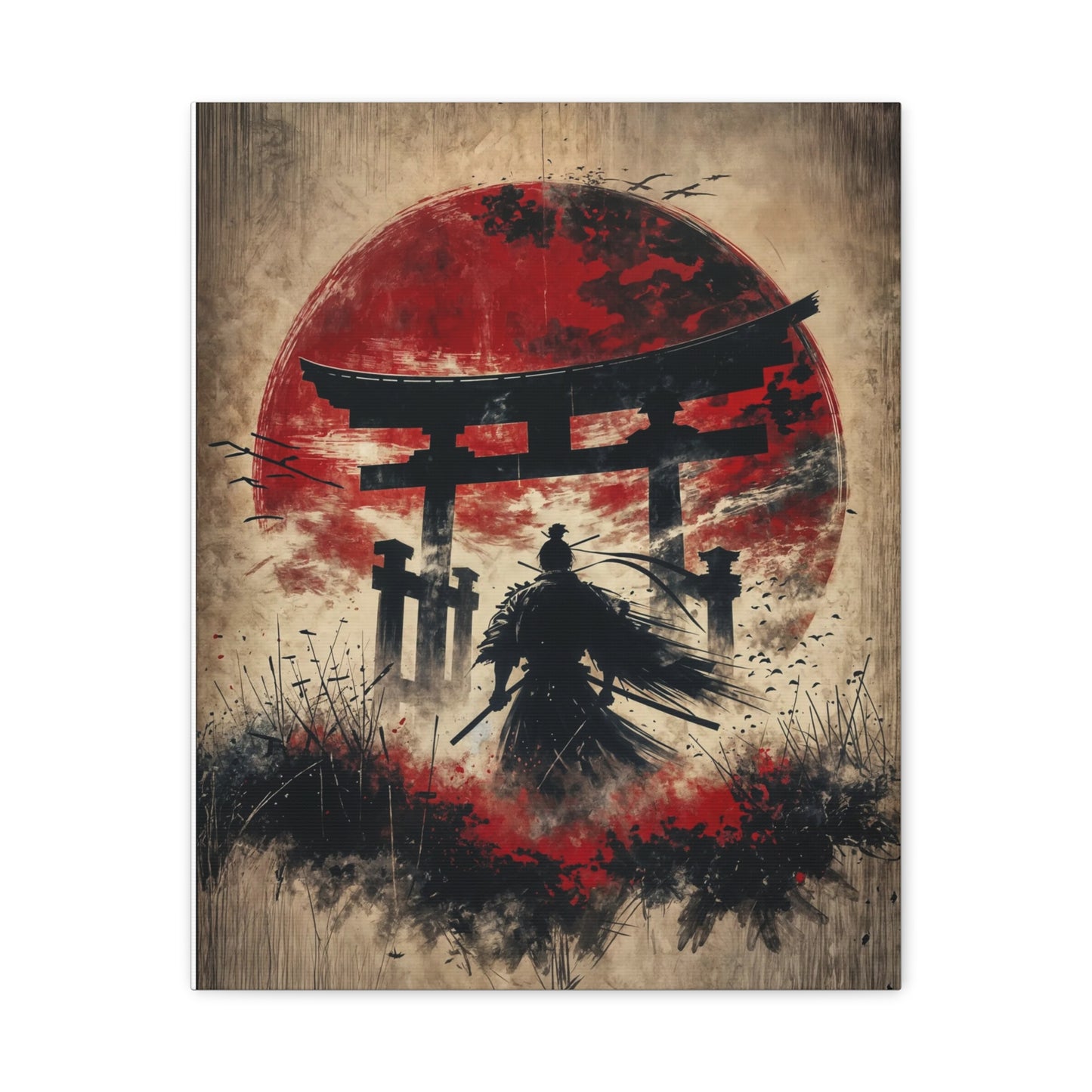 Samurai Asian Abstract Art